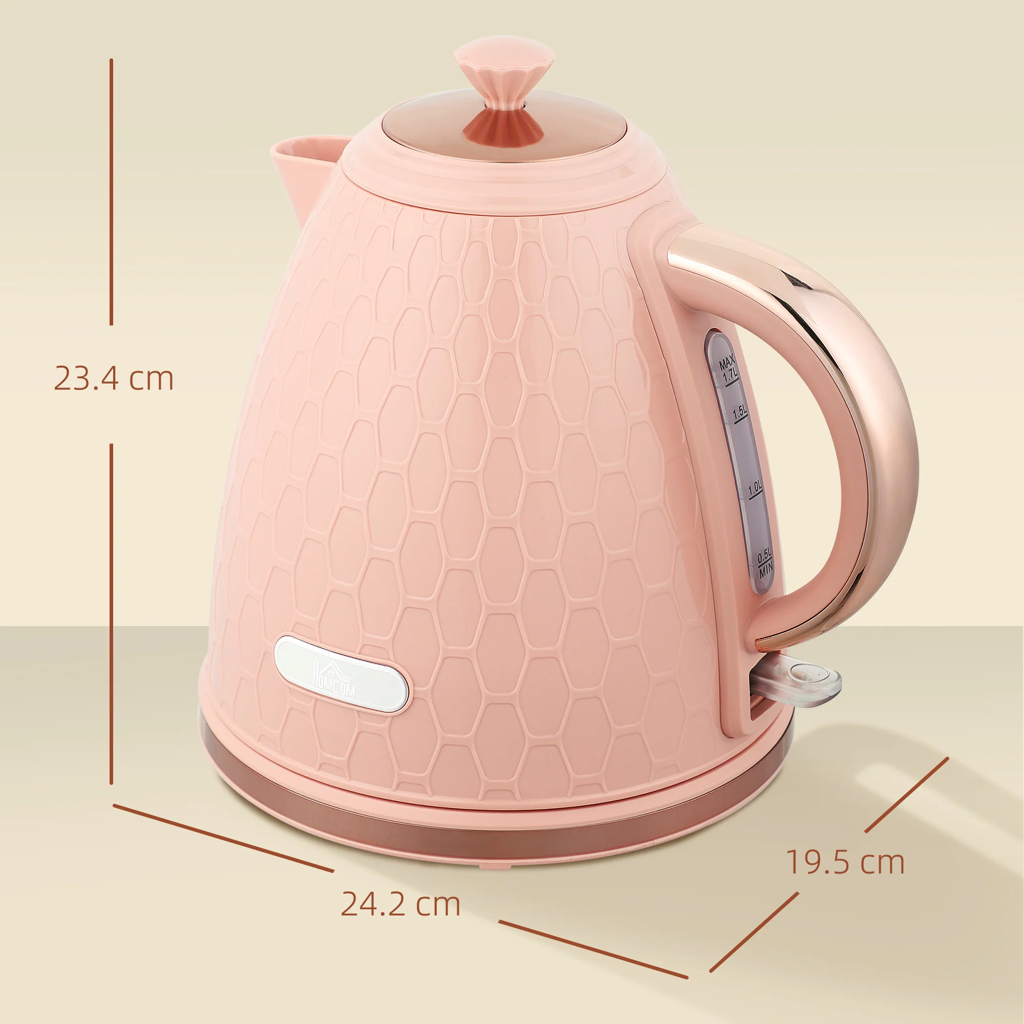 HOMCOM Electric Kettle, Fast Boil, 1.7L, 3kW, Auto Shut-off - Image 12