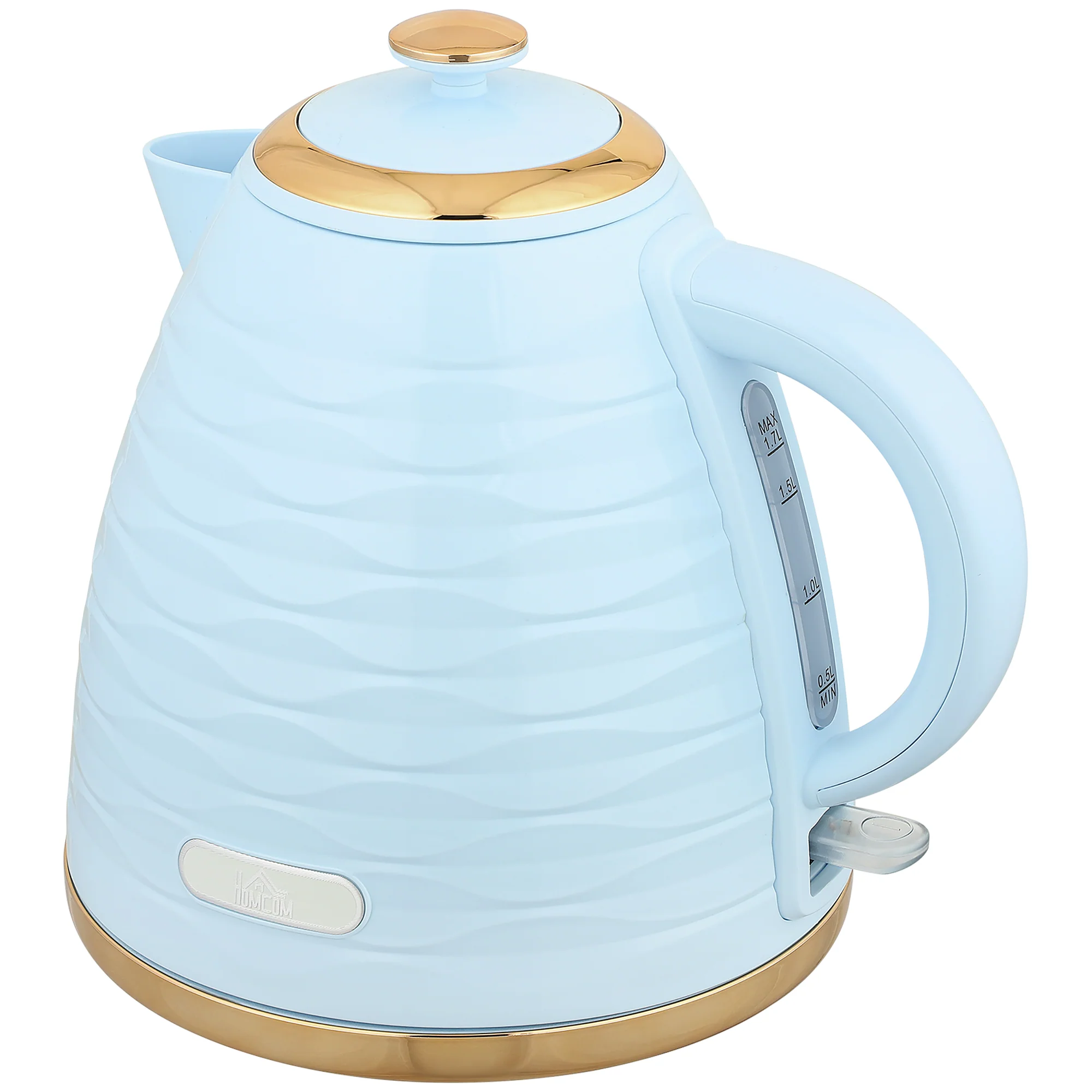 HOMCOM Electric Kettle, Fast Boil, 1.7L, 3kW, Swivel,