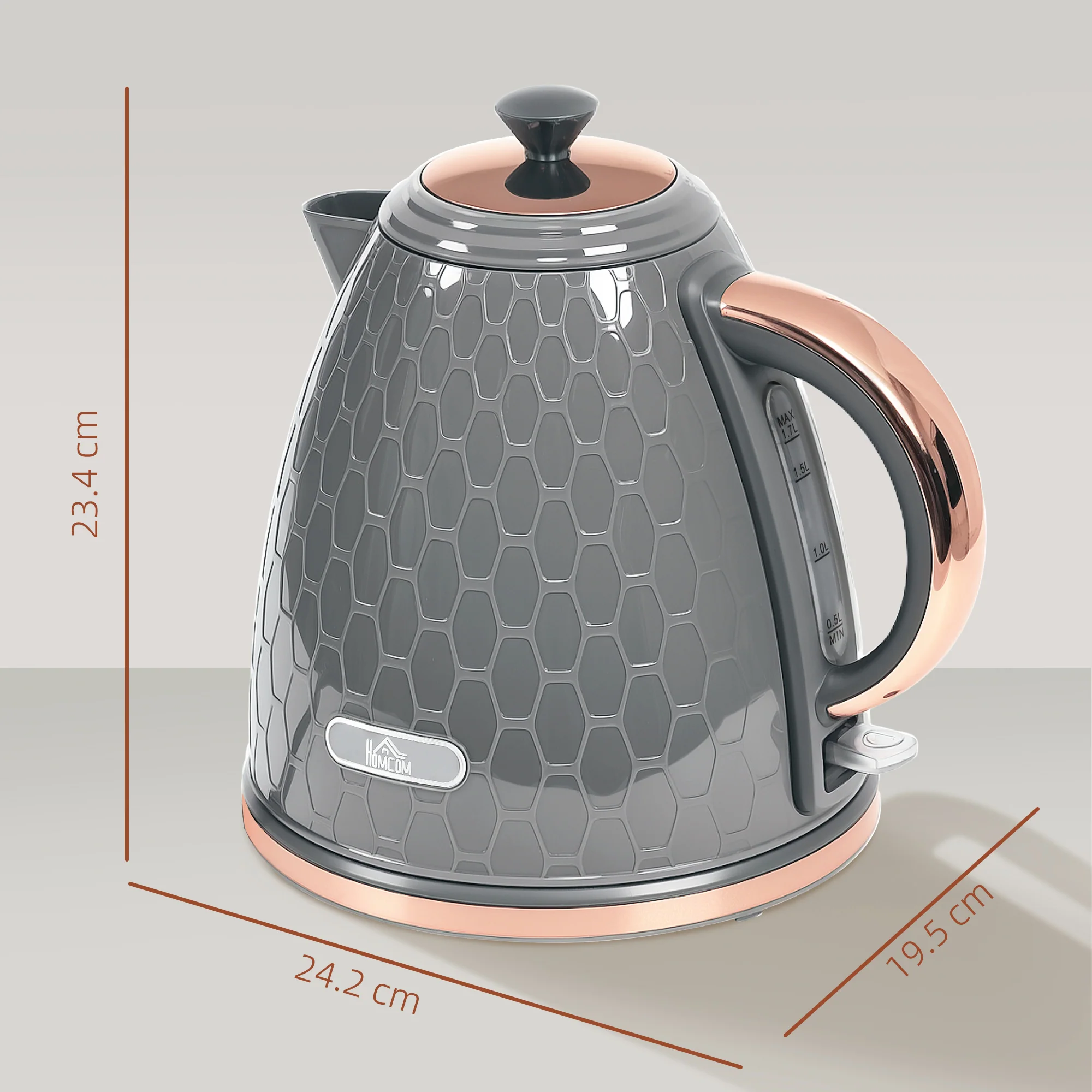 HOMCOM Electric Kettle, Fast Boil, 1.7L, 3kW, Swivel, Auto Shut-off - Image 14