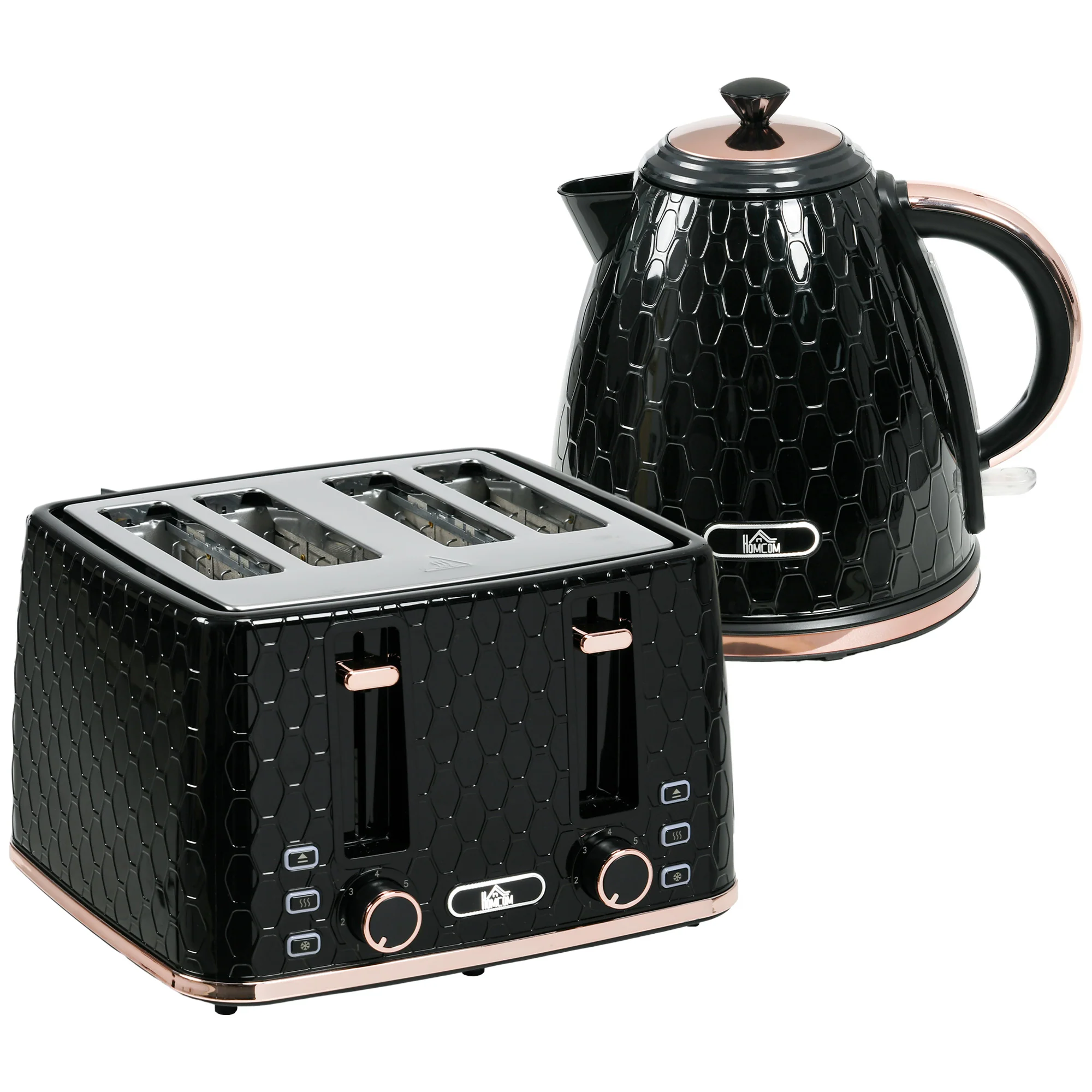 HOMCOM Electric Kettle, Fast Boil, 1.7L, 3kW, Swivel, Auto Shut-off, Black - Image 4