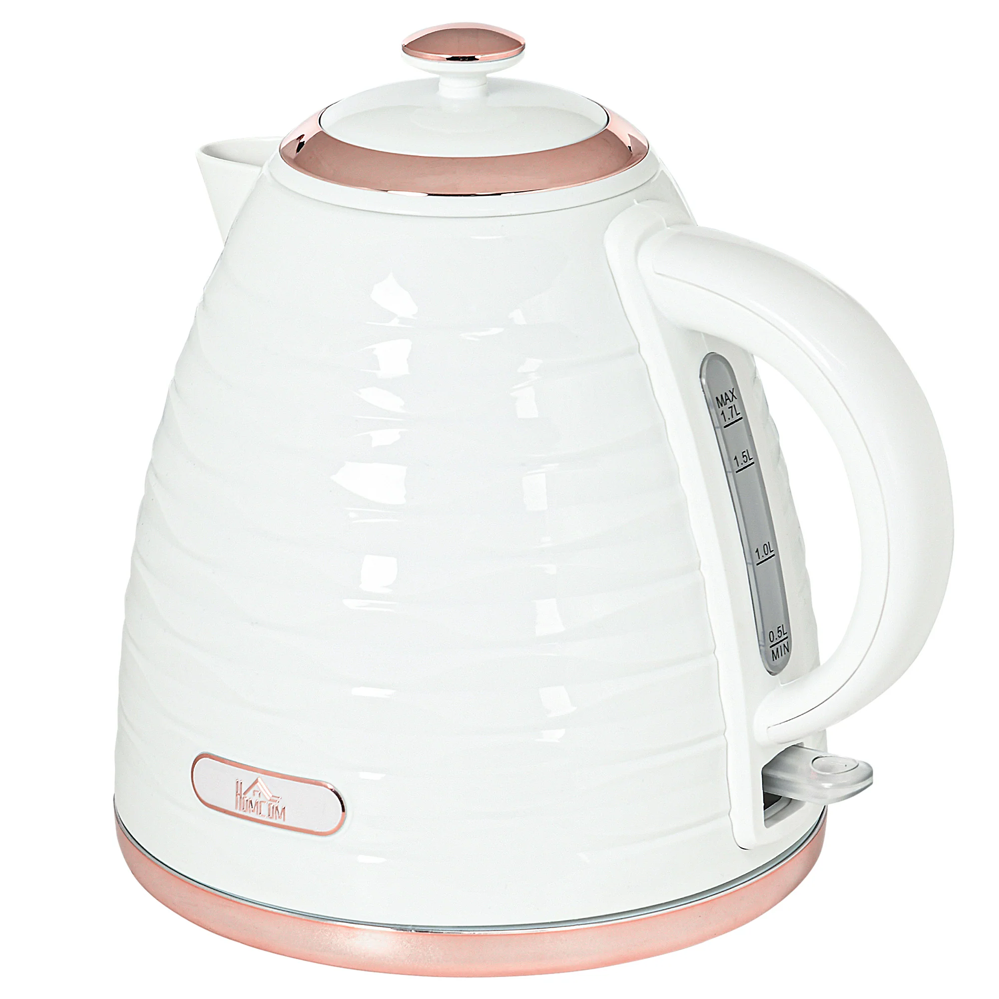 HOMCOM Electric Kettle, Fast Boil, 1.7L, 3kW, Swivel, Ripple - Image 10