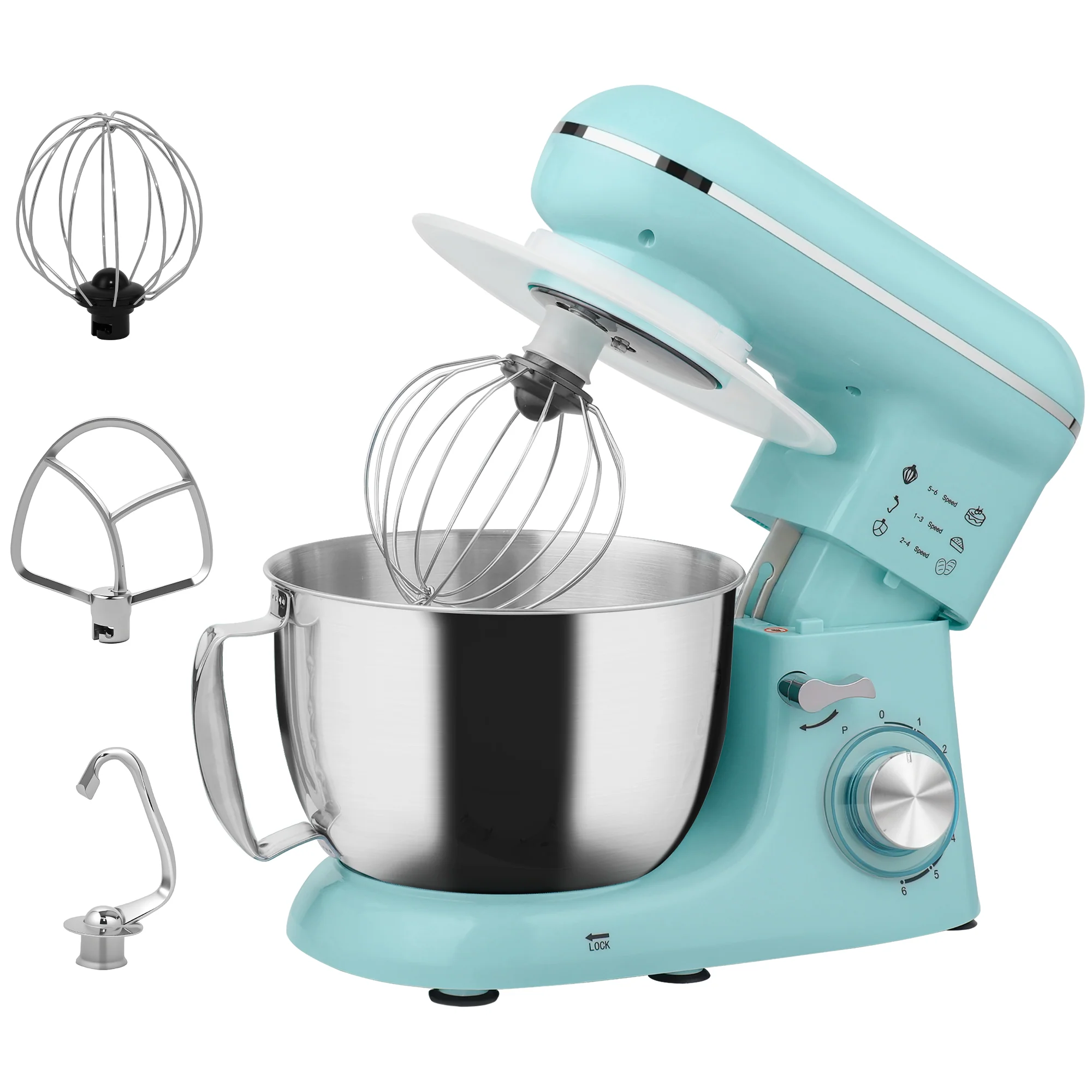 HOMCOM Electric Stand Mixer, 4.5L Food Mixer With Dough Hook, Whisk - Image 10