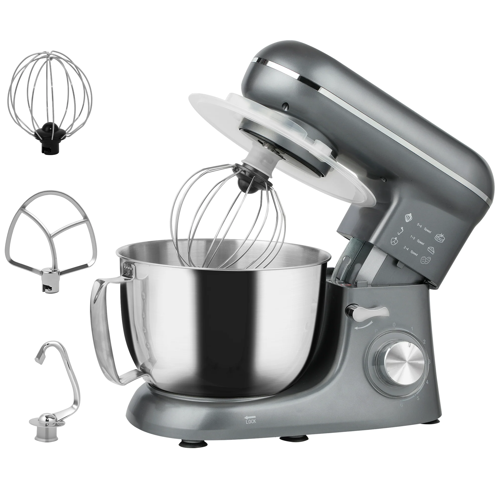 HOMCOM Electric Stand Mixer, 4.5L Food Mixer With Dough Hook, Whisk - Image 18
