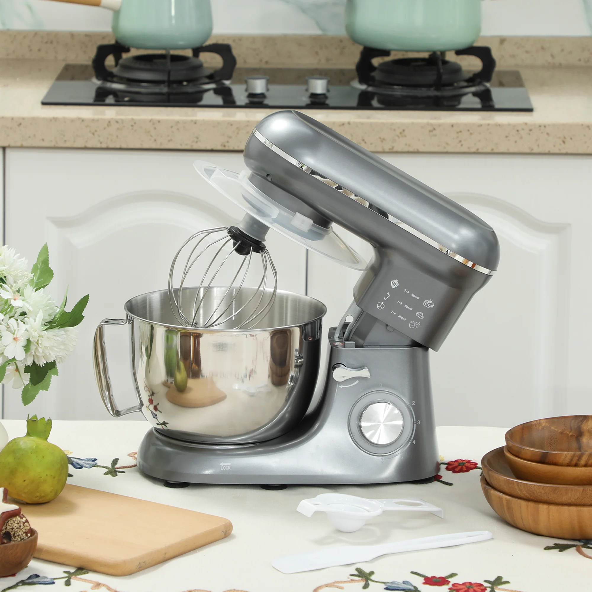 HOMCOM Electric Stand Mixer, 4.5L Food Mixer With Dough Hook, Whisk - Image 19