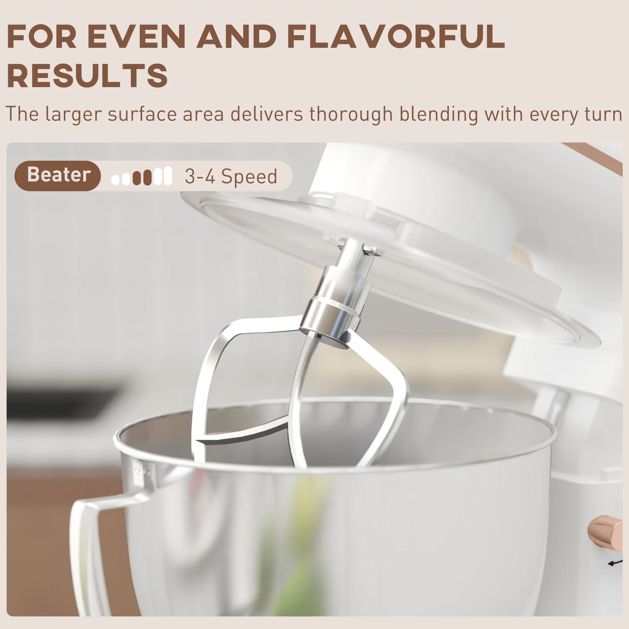 HOMCOM Electric Stand Mixer, 4.5L Food Mixer With Dough Hook, Whisk - Image 15