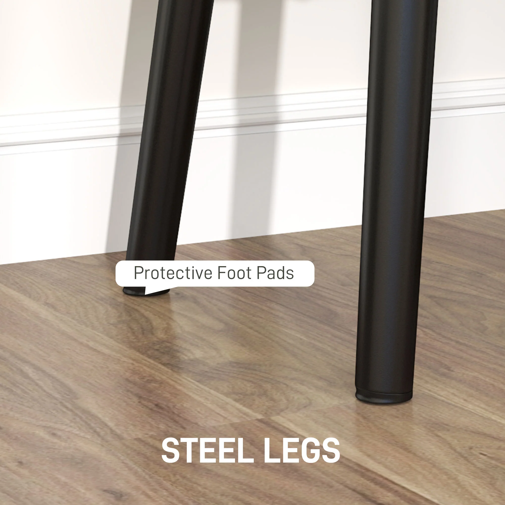 HOMCOM End of Bed Bench with Thick Padding and Steel Legs for Entryway - Image 4