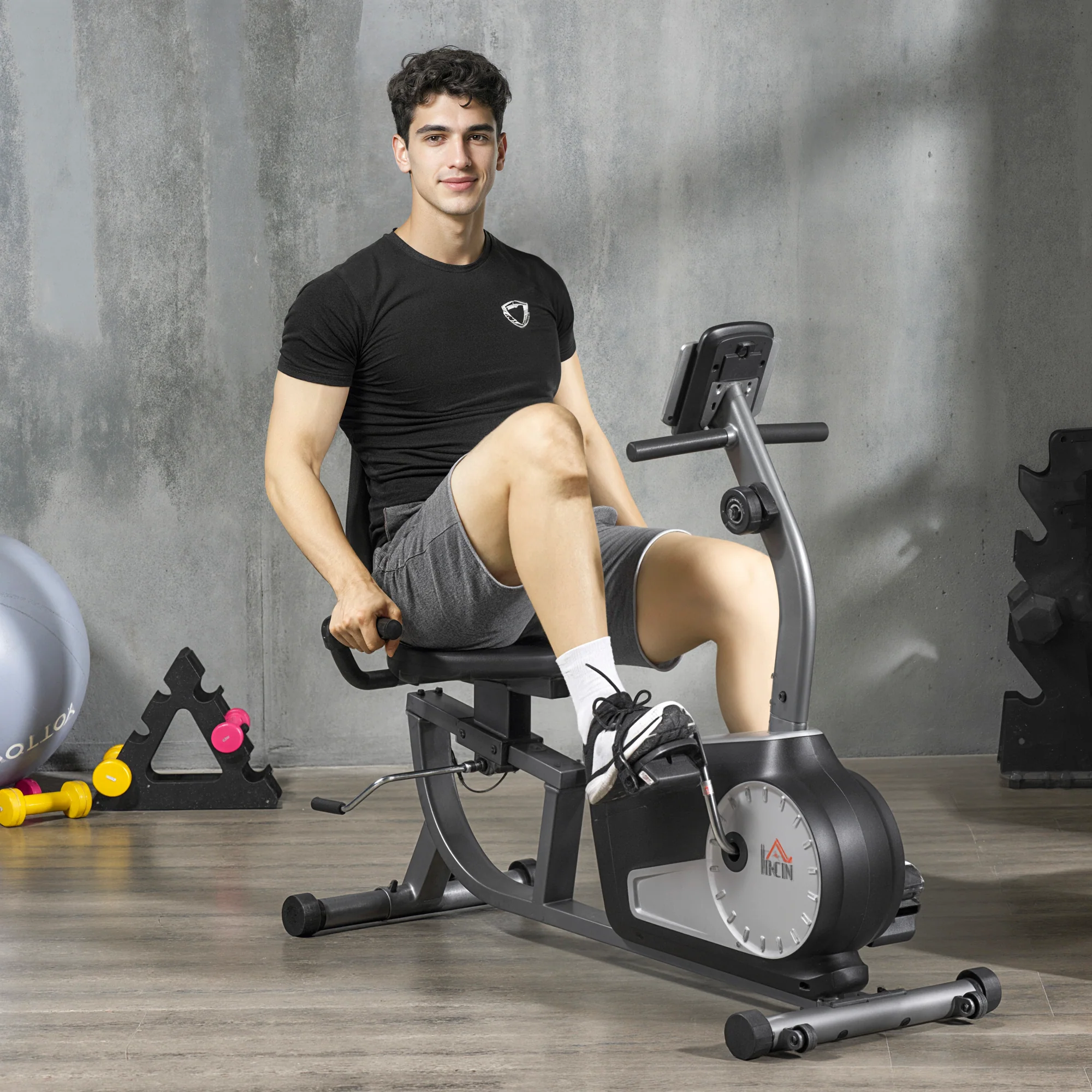 HOMCOM Exercise Bike With LCD Display, Quiet 8-Level Magnetic Resistance - Image 2