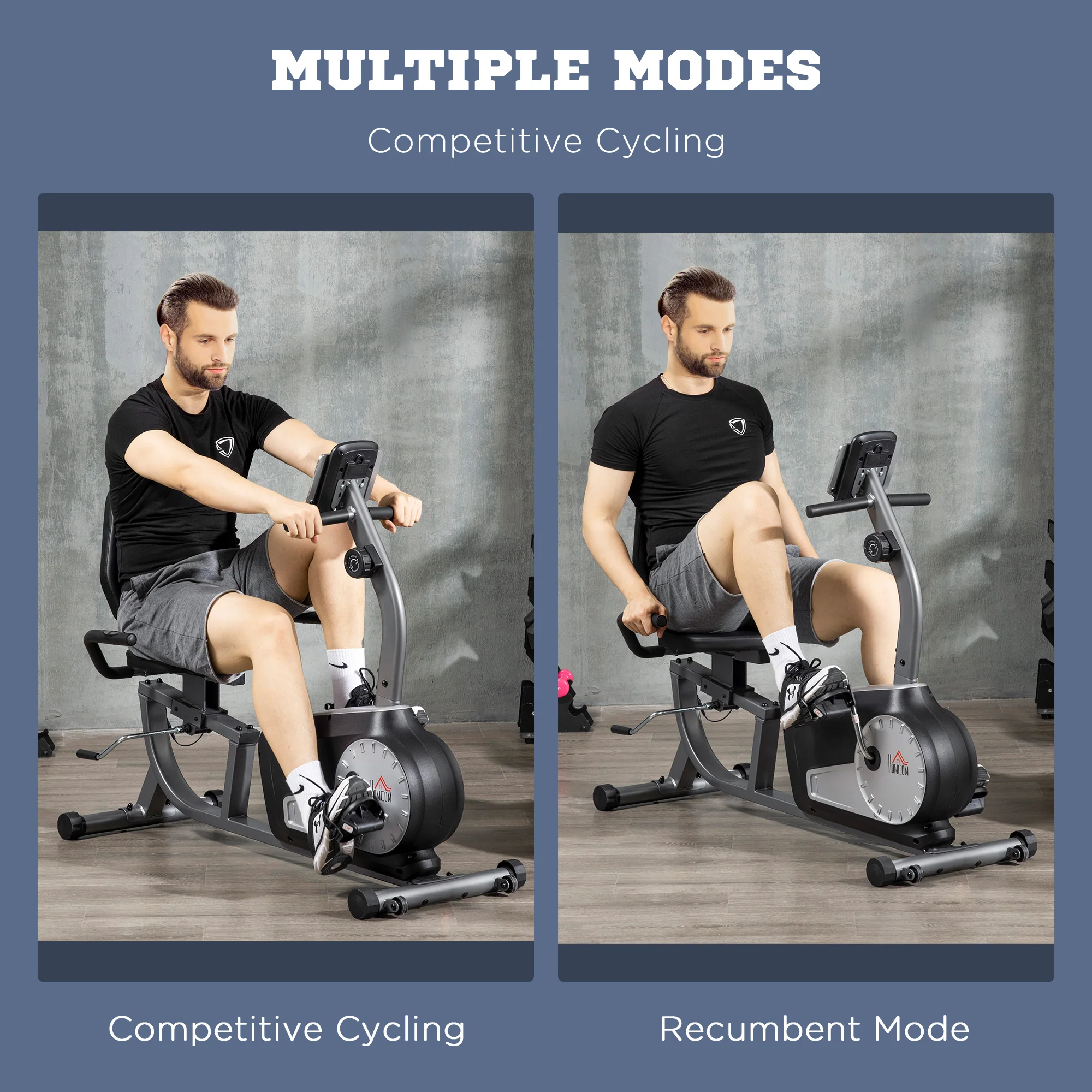 HOMCOM Exercise Bike With LCD Display, Quiet 8-Level Magnetic Resistance - Image 8