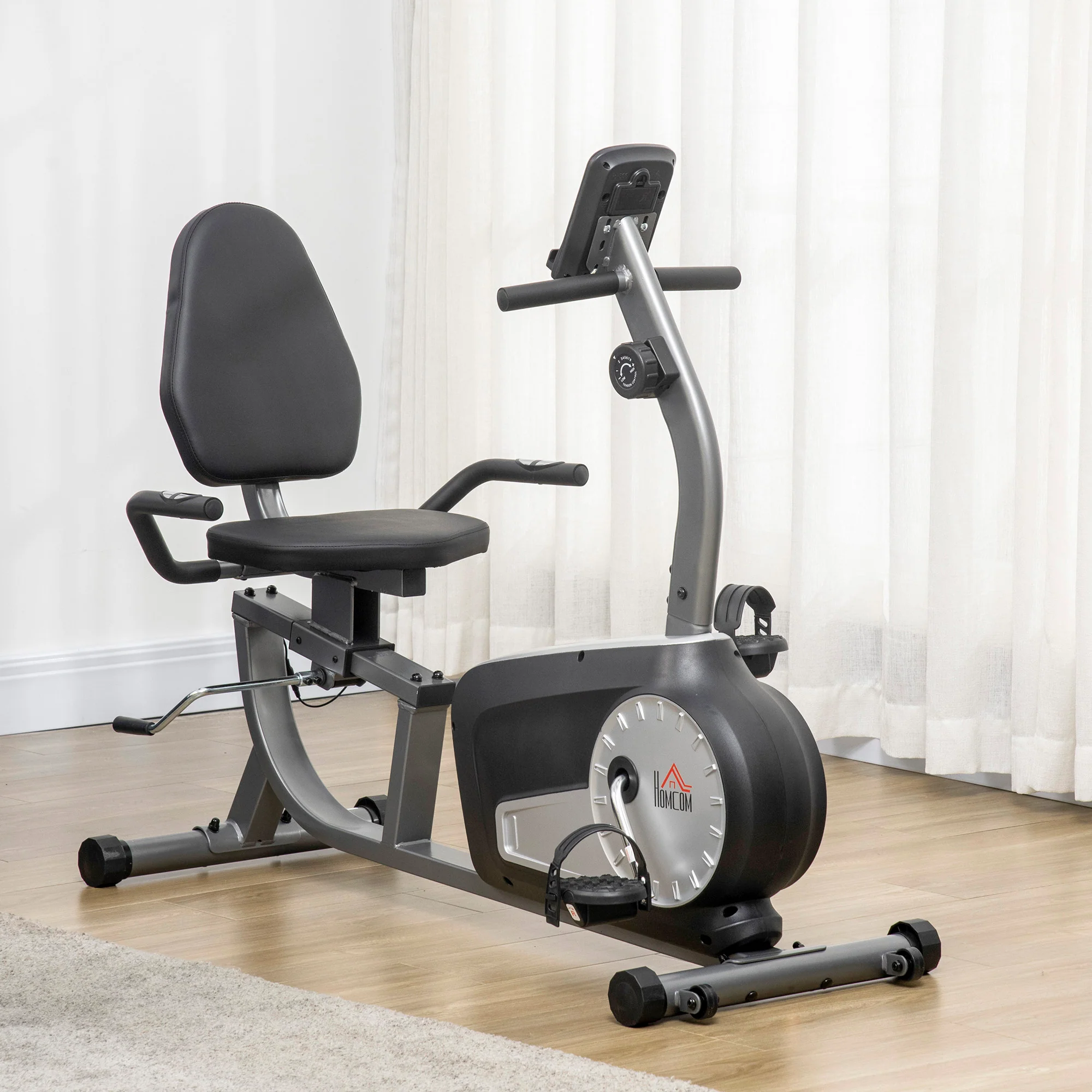 HOMCOM Exercise Bike With LCD Display, Quiet 8-Level Magnetic Resistance - Image 9