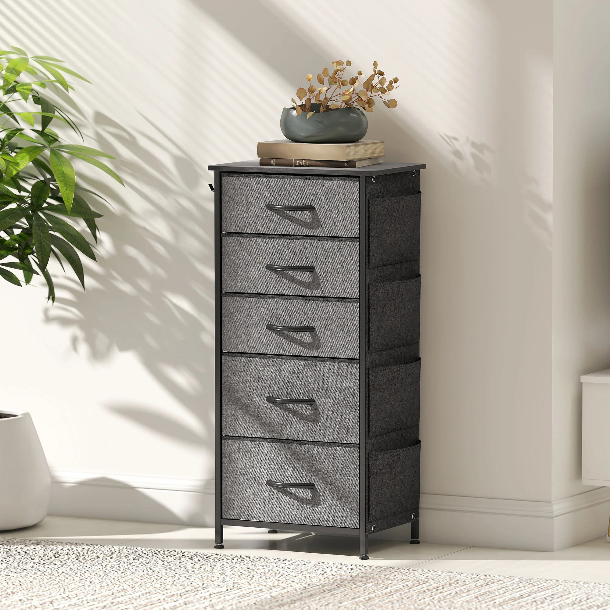 HOMCOM Fabric Chest Of Drawers, 4 Drawer Dresser For Bedroom - Image 18