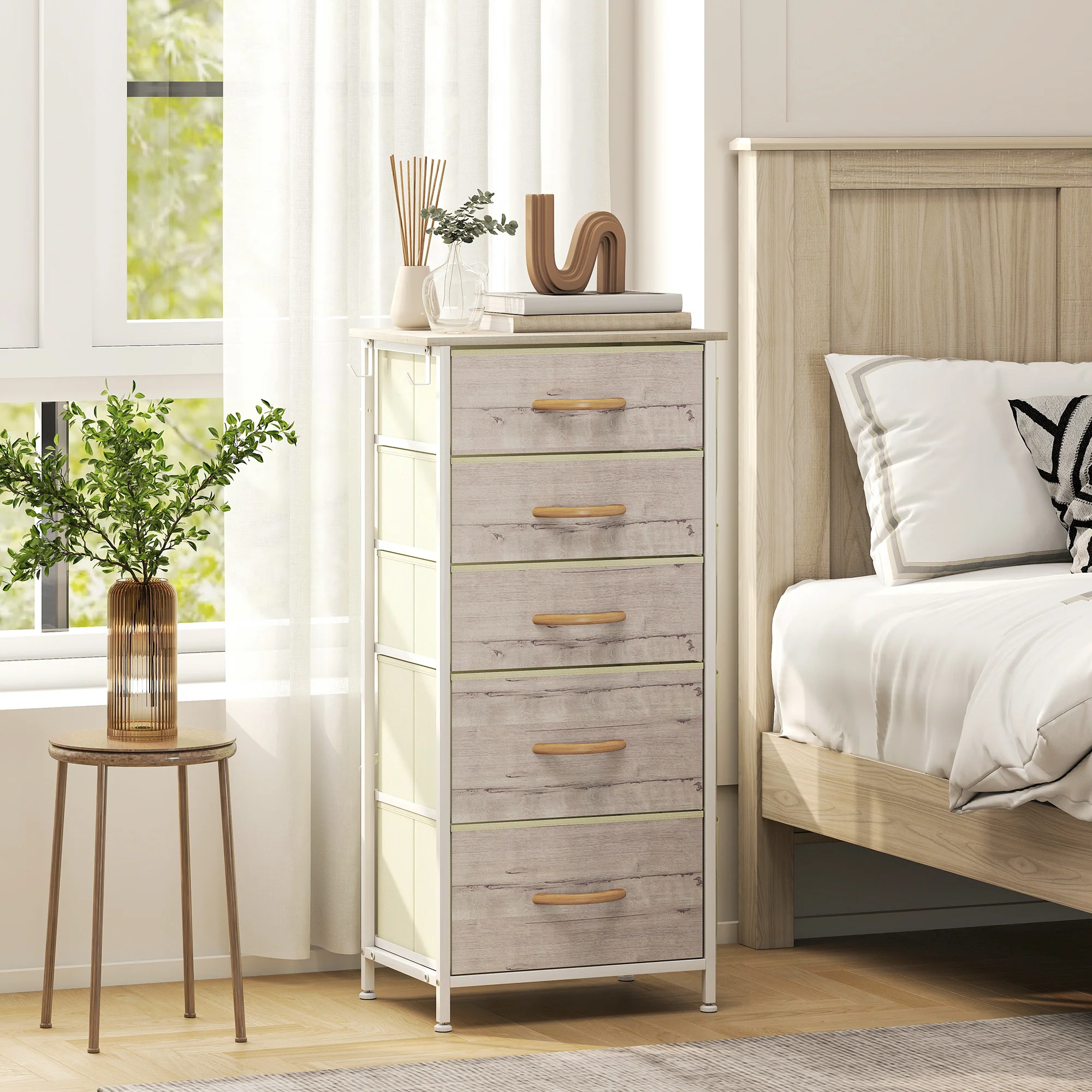 HOMCOM Fabric Chest Of Drawers, 4 Drawer Dresser For Bedroom - Image 20