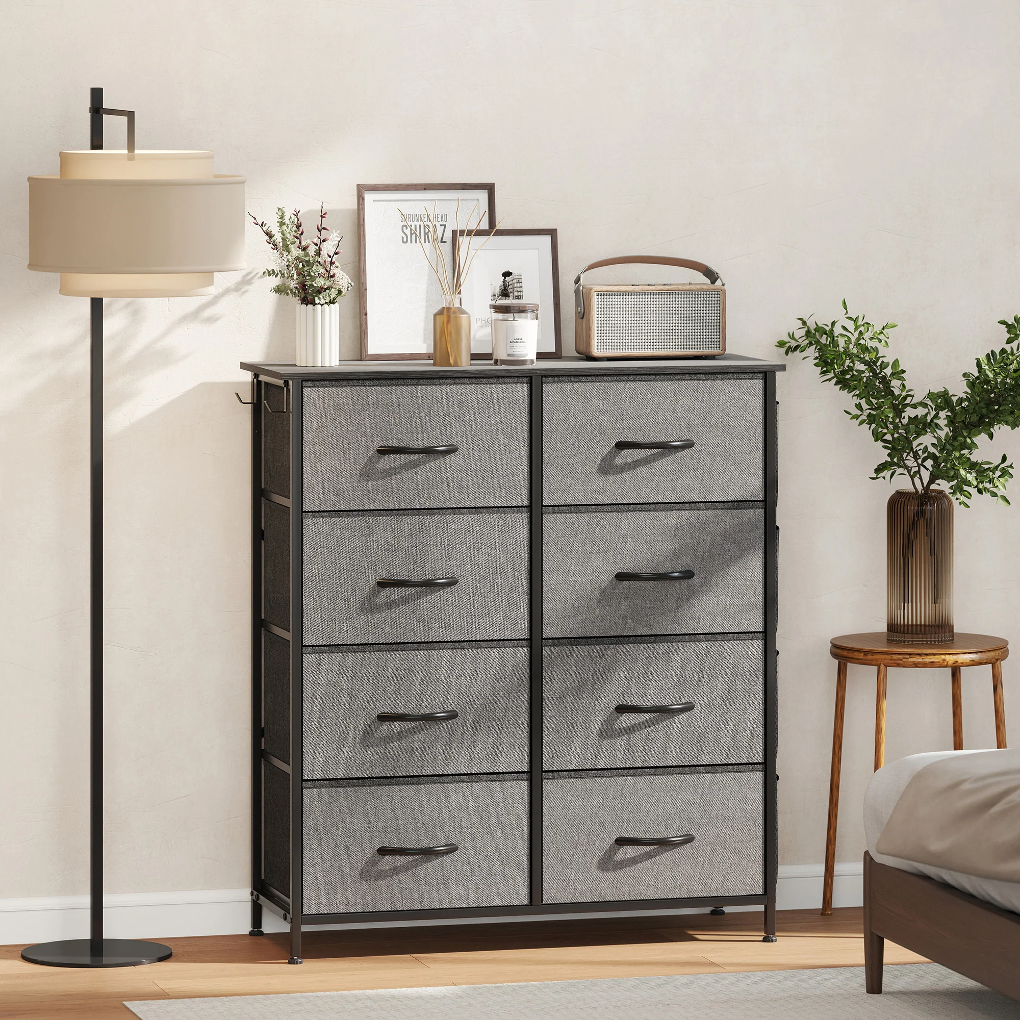 HOMCOM Fabric Chest Of Drawers, 8 Drawer Dresser For Bedroom - Image 11