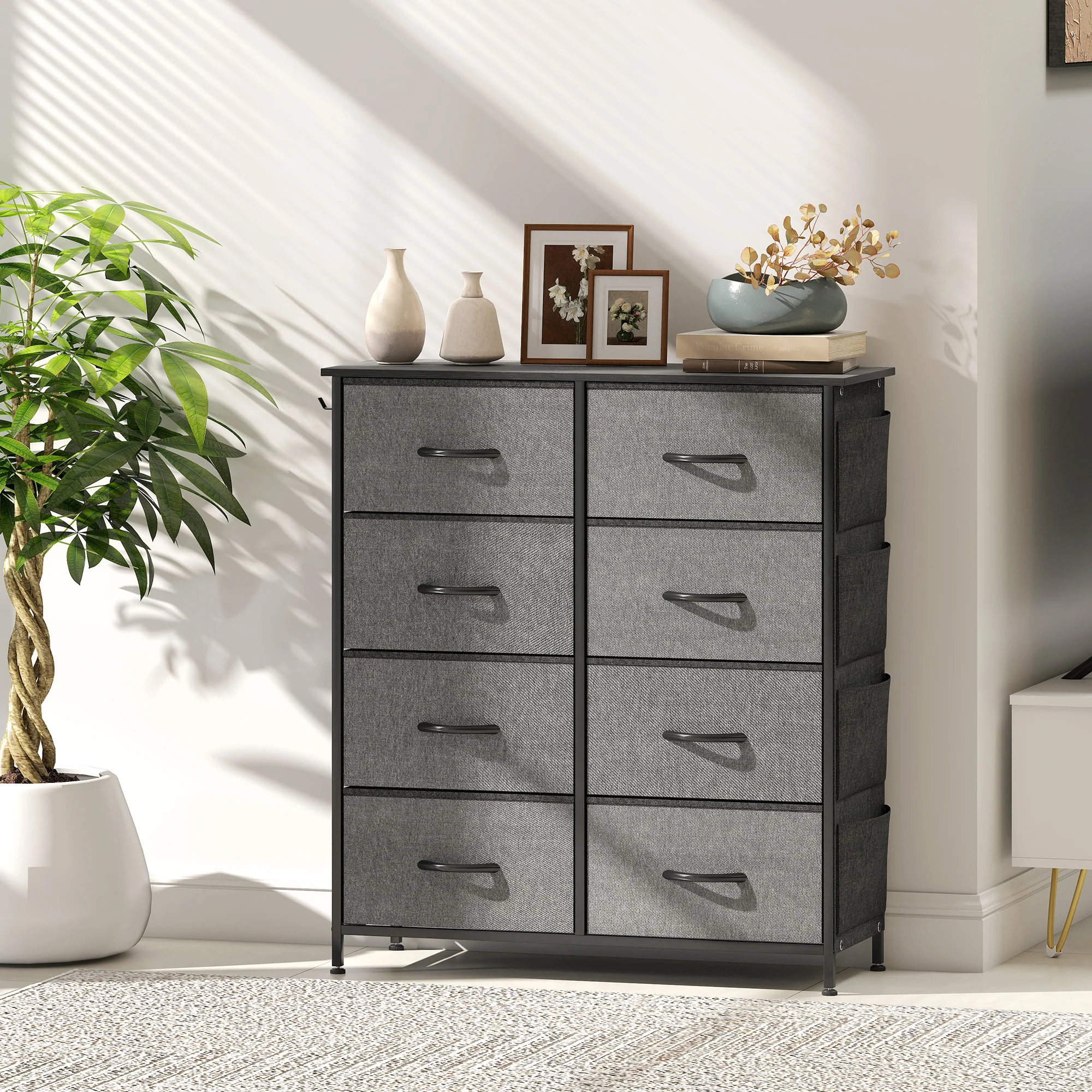 HOMCOM Fabric Chest Of Drawers, 8 Drawer Dresser For Bedroom - Image 18