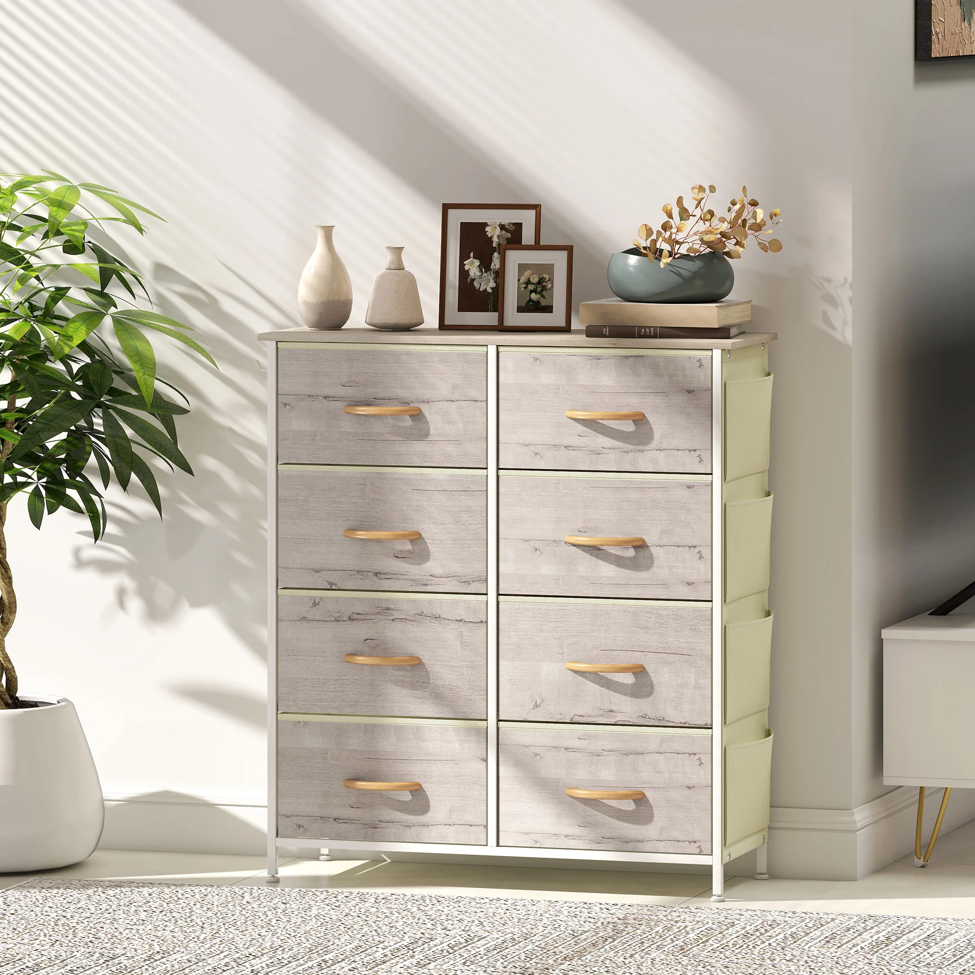 HOMCOM Fabric Chest Of Drawers, 8 Drawer Dresser For Bedroom - Image 27