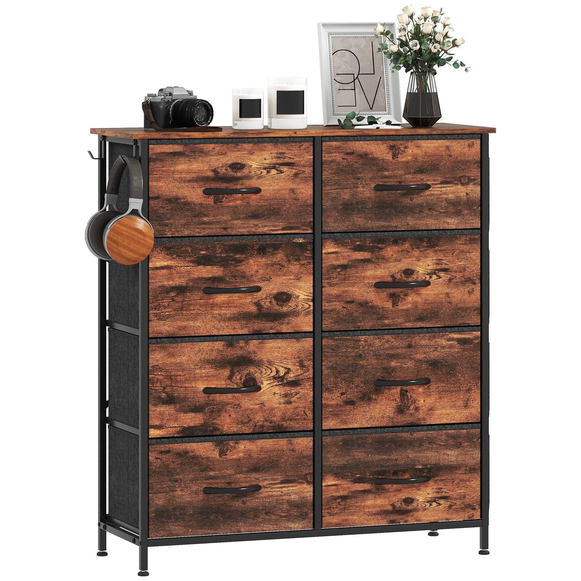 HOMCOM Fabric Chest Of Drawers, 8 Drawer Dresser For Bedroom - Image 28