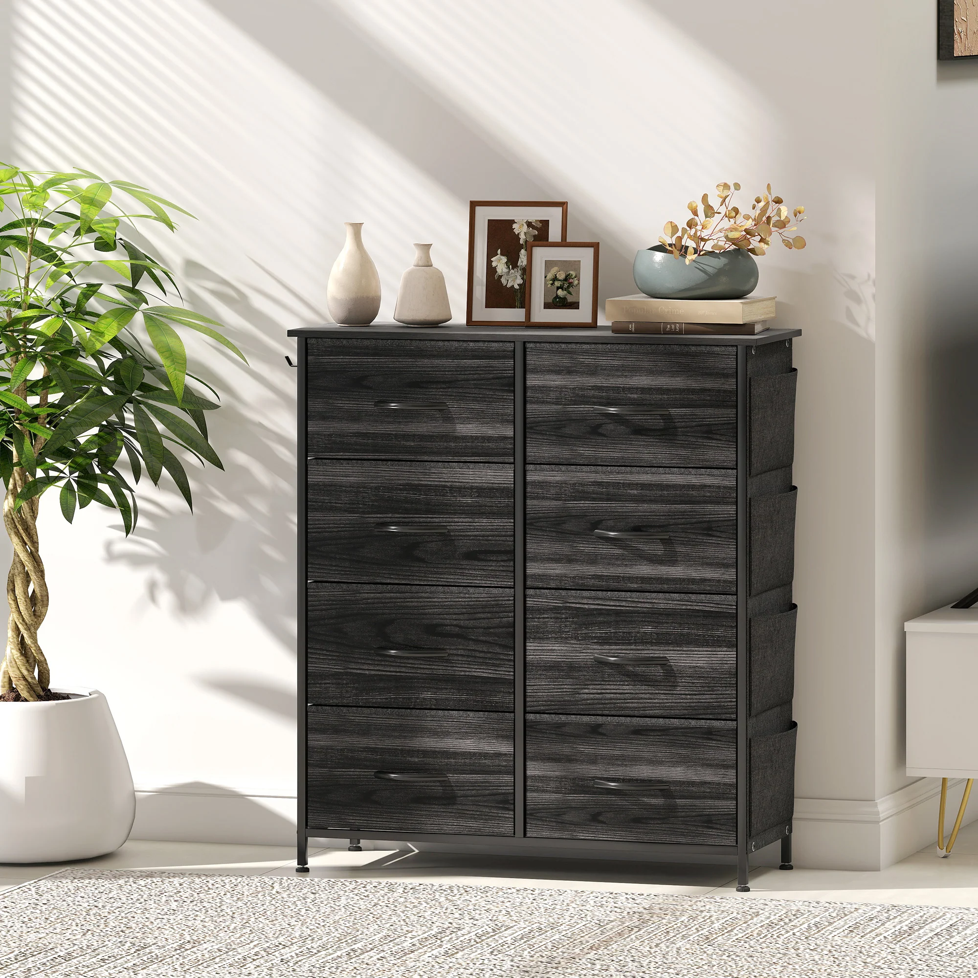HOMCOM Fabric Chest Of Drawers, 8 Drawer Dresser For Bedroom - Image 9