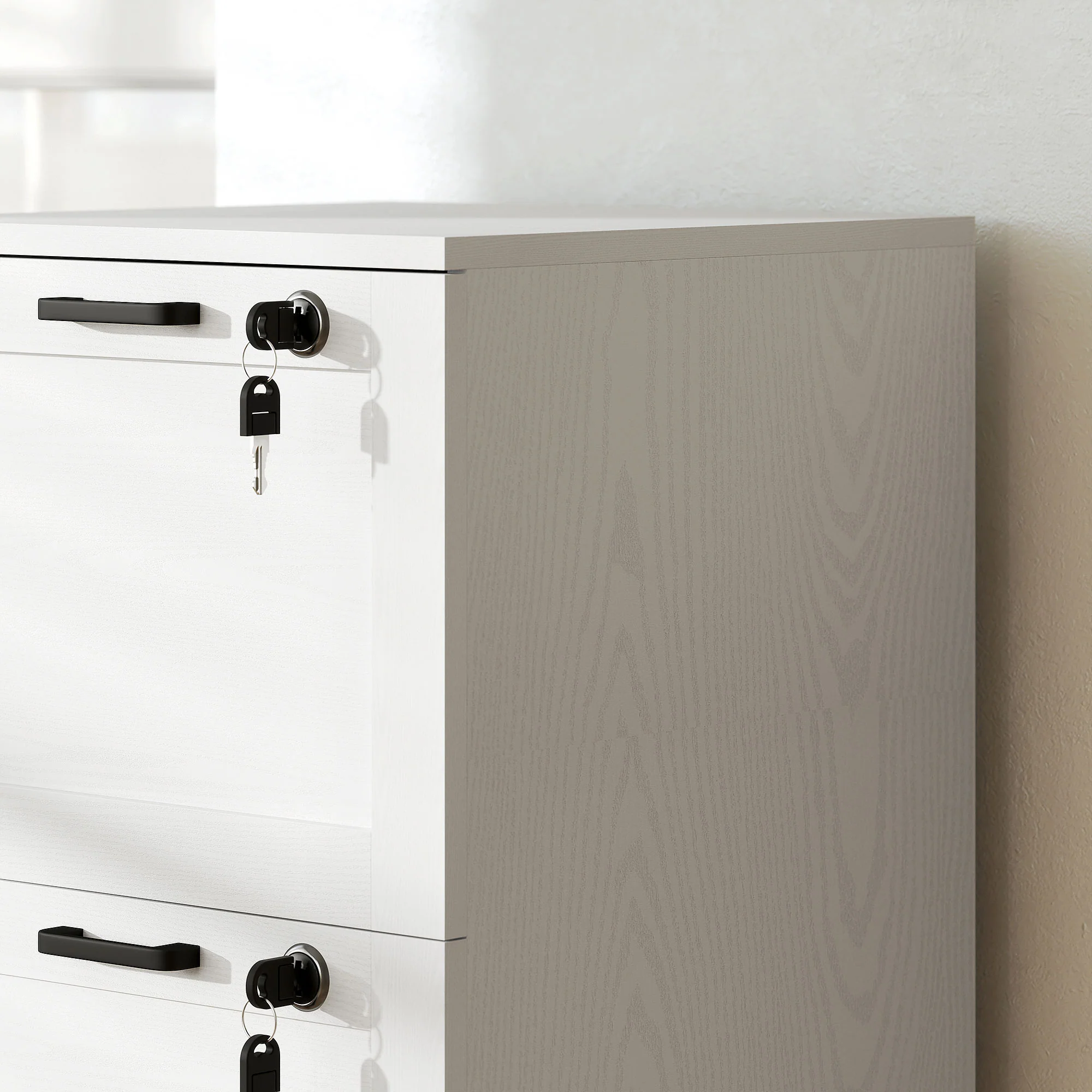 HOMCOM File Cabinet, Lockable Filing Cabinet For A4 Letter, White - Image 18