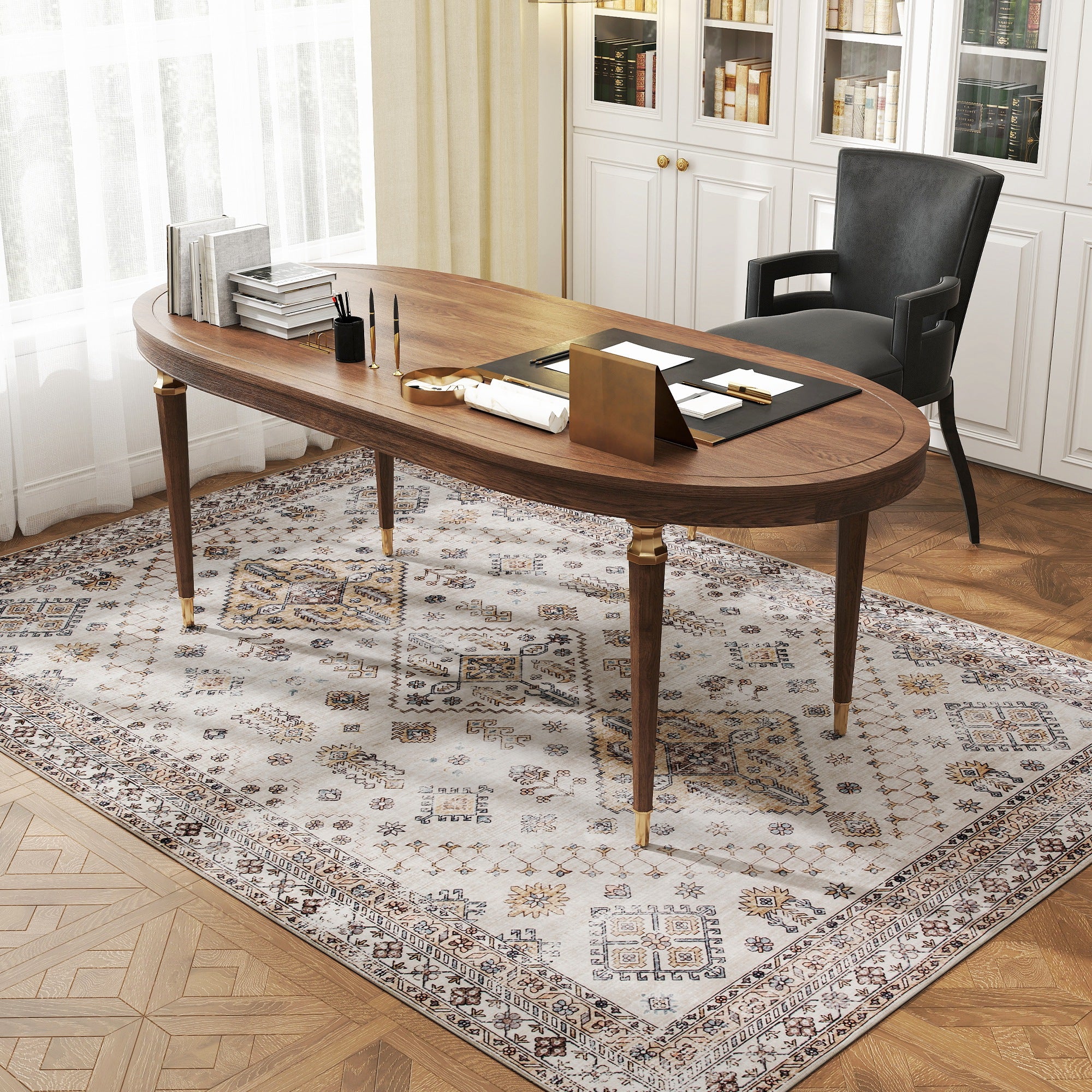 HOMCOM Flannel Non-Slip Washable Rug for Living Room, - Image 18