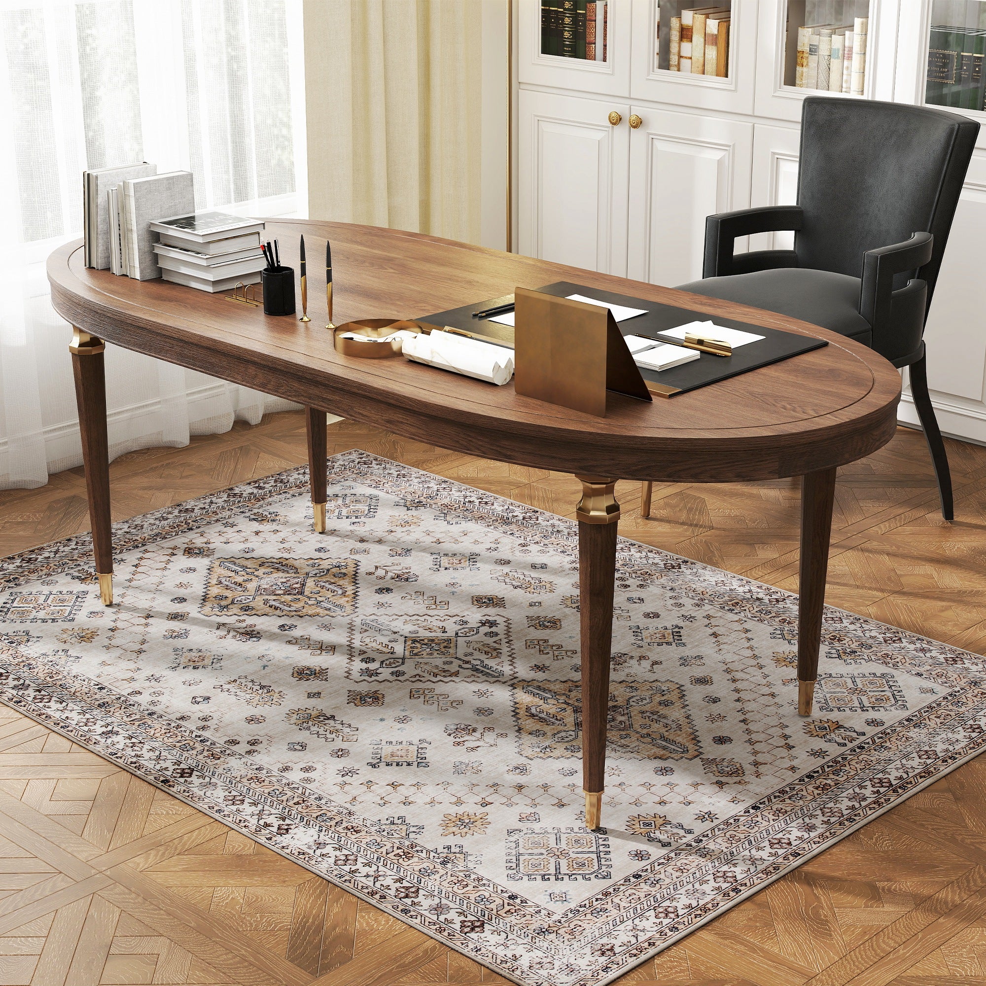 HOMCOM Flannel Non-Slip Washable Rug for Living Room, - Image 9