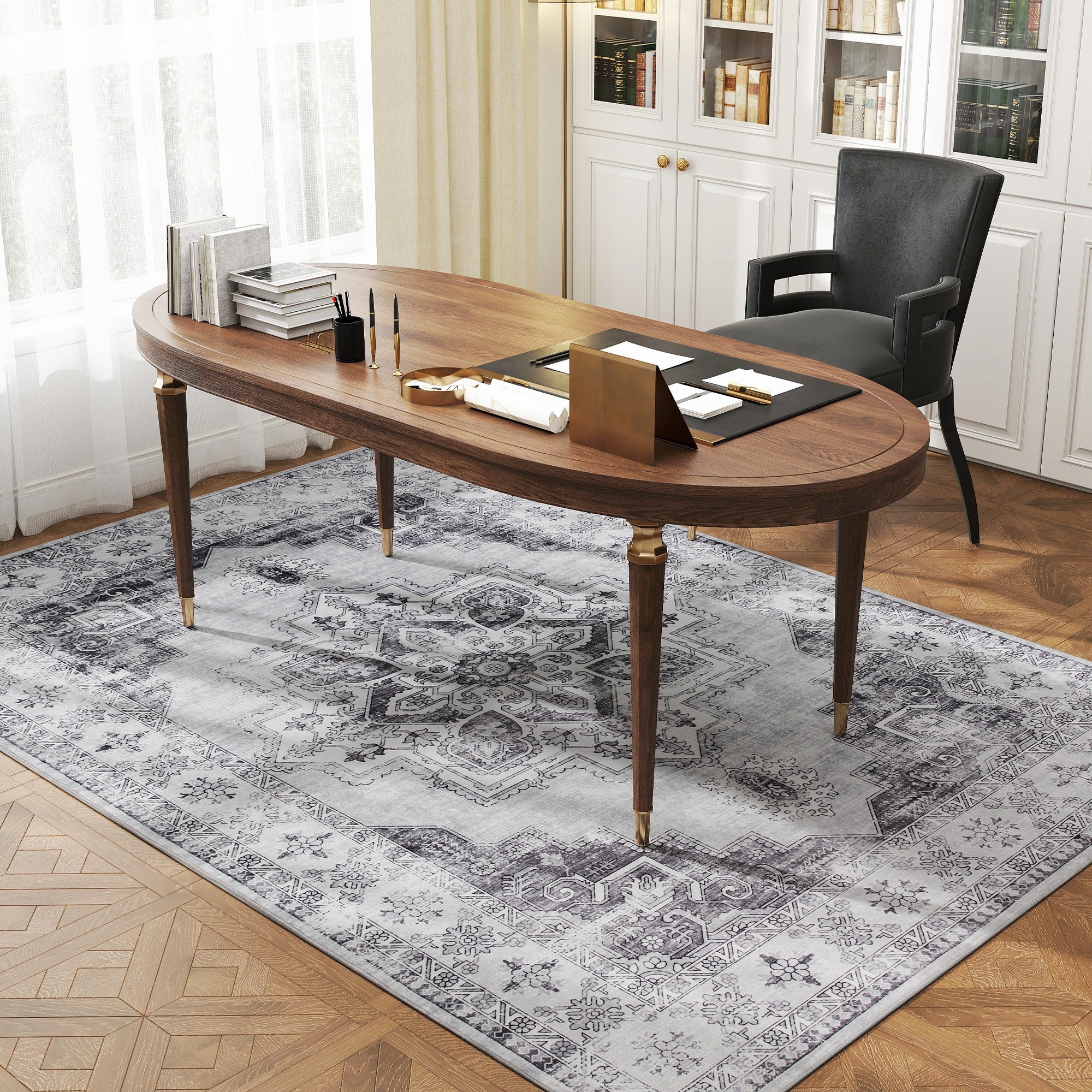 HOMCOM Flannel Non-Slip Washable Rug for Living Room, - Image 18