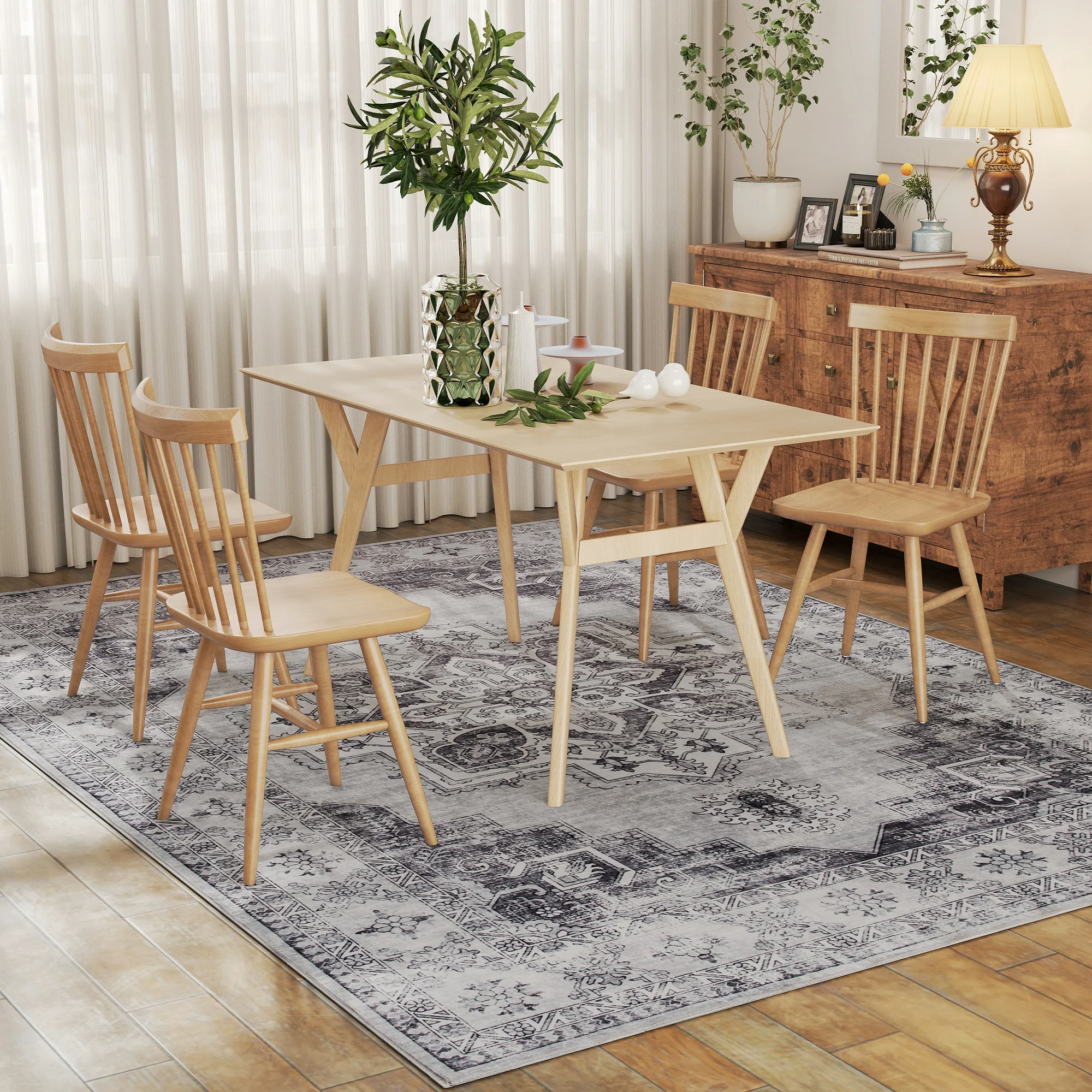 HOMCOM Flannel Non-Slip Washable Rug for Living Room, - Image 27
