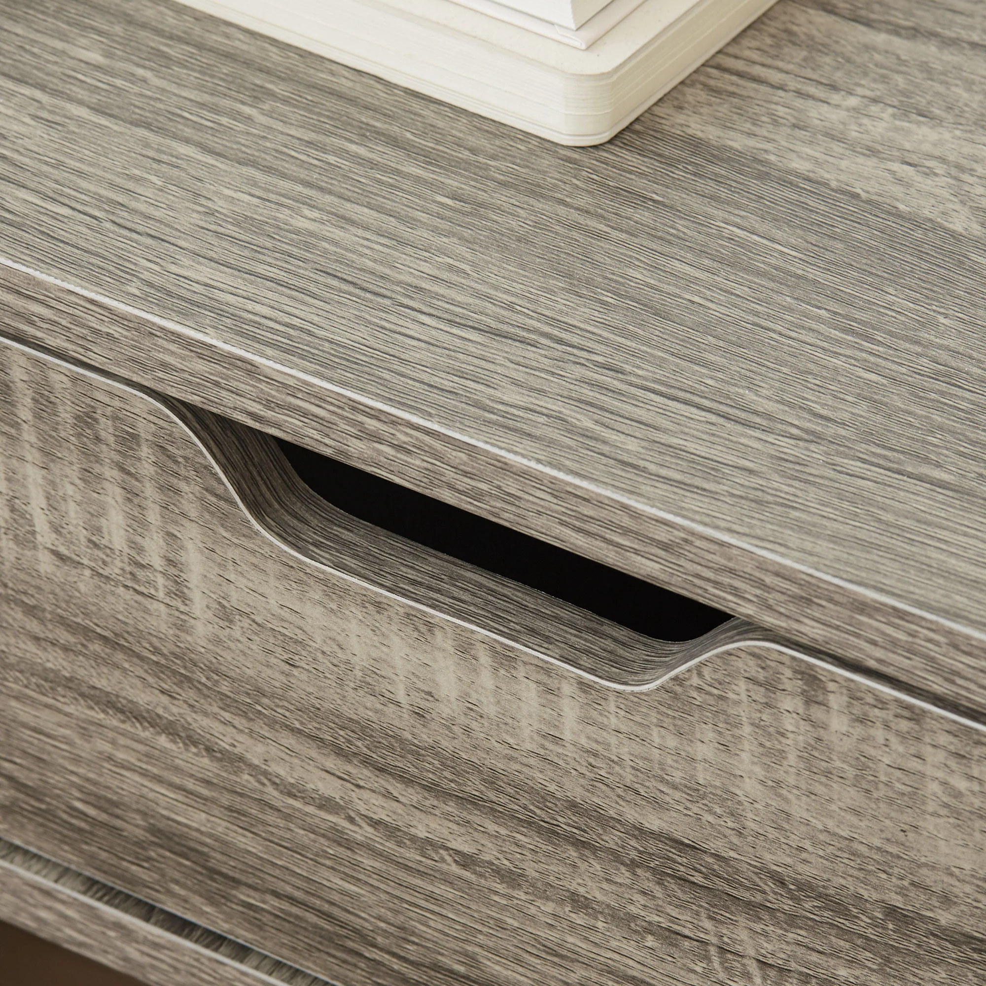 HOMCOM Floating Nightstand Set Of 2, Nightstand With Drawer, Grey - Image 8