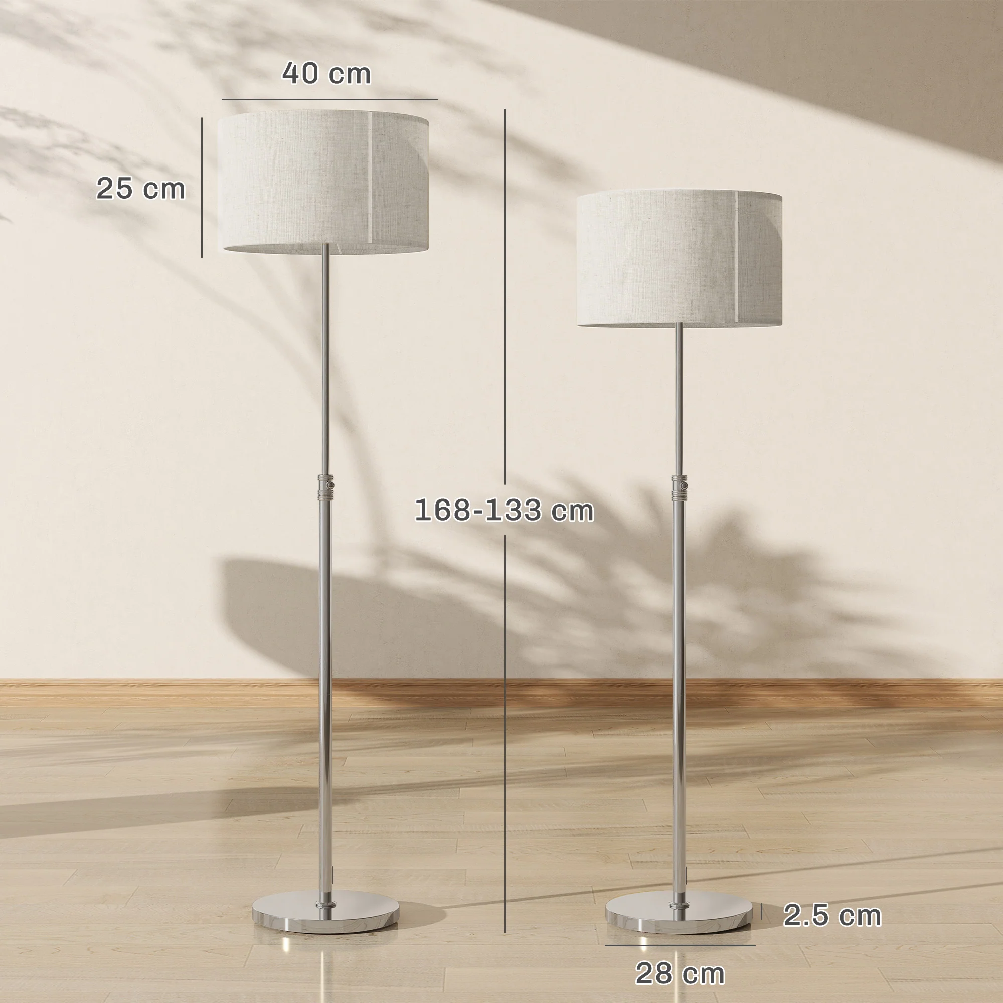 HOMCOM Floor Lamp With Remote Control And Adjustable Colour Temperatures - Image 5
