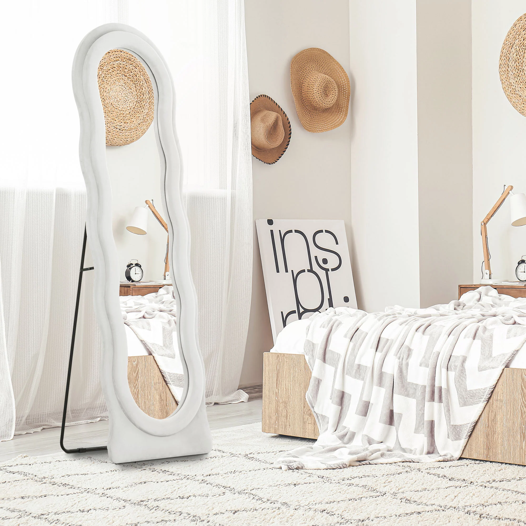 HOMCOM Full Length Mirror, Standing, Leaning or Wall Mirror - Image 11