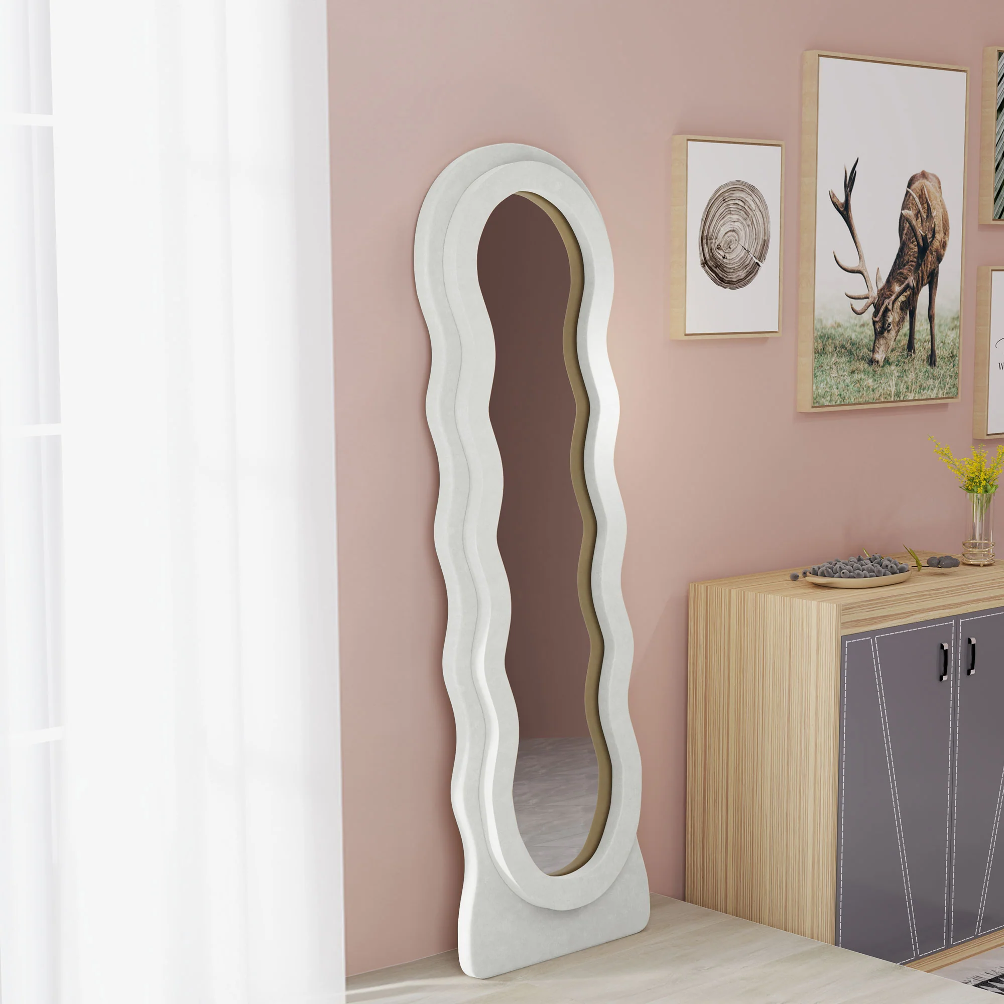 HOMCOM Full Length Mirror, Standing, Leaning or Wall Mirror - Image 17