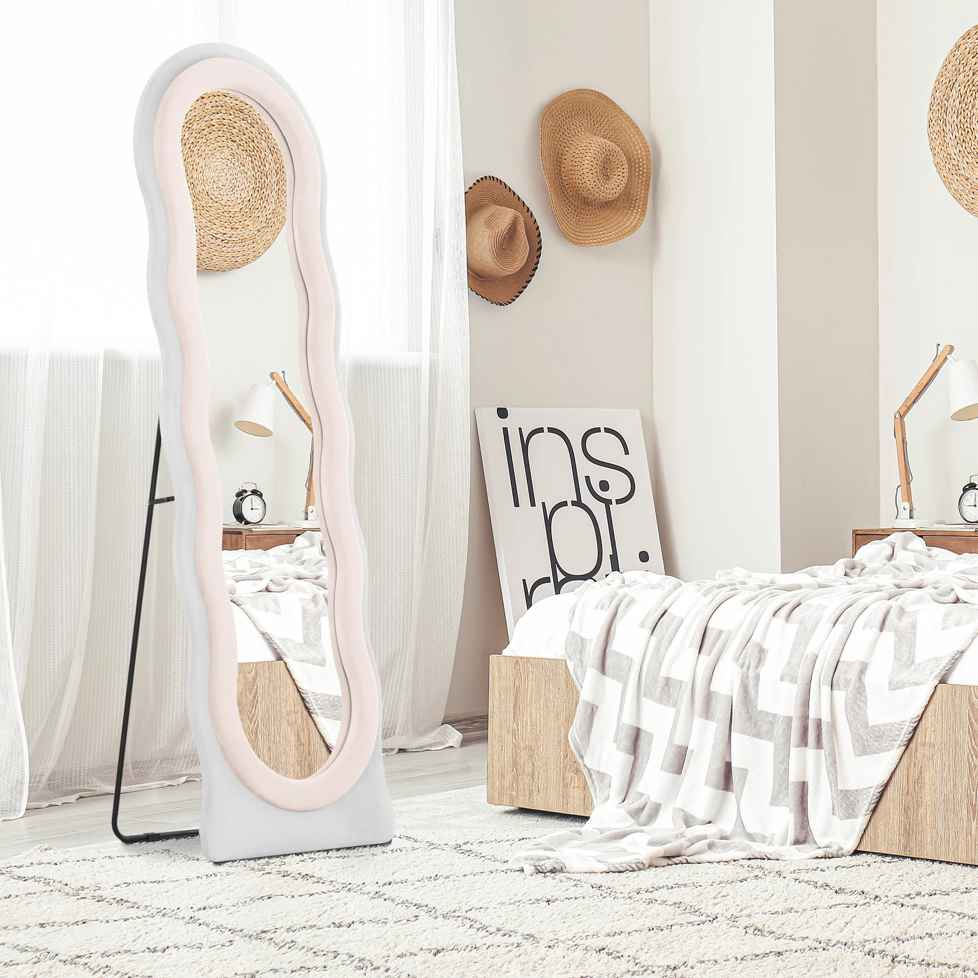 HOMCOM Full Length Mirror, Standing, Leaning or Wall Mirror - Image 3
