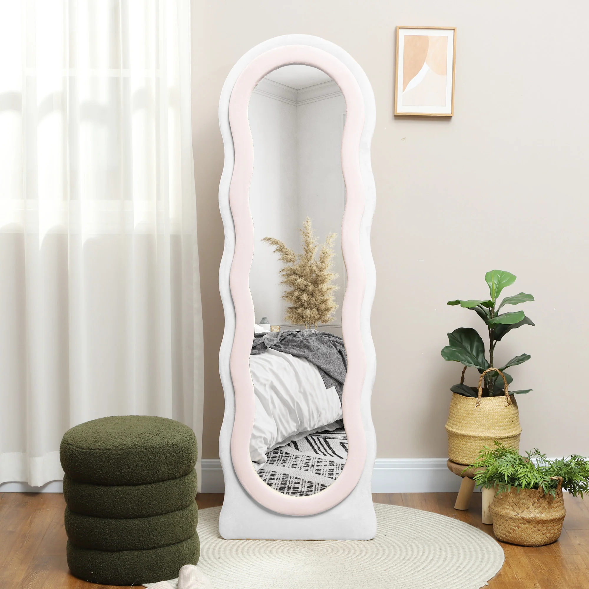 HOMCOM Full Length Mirror, Standing, Leaning or Wall Mirror - Image 8