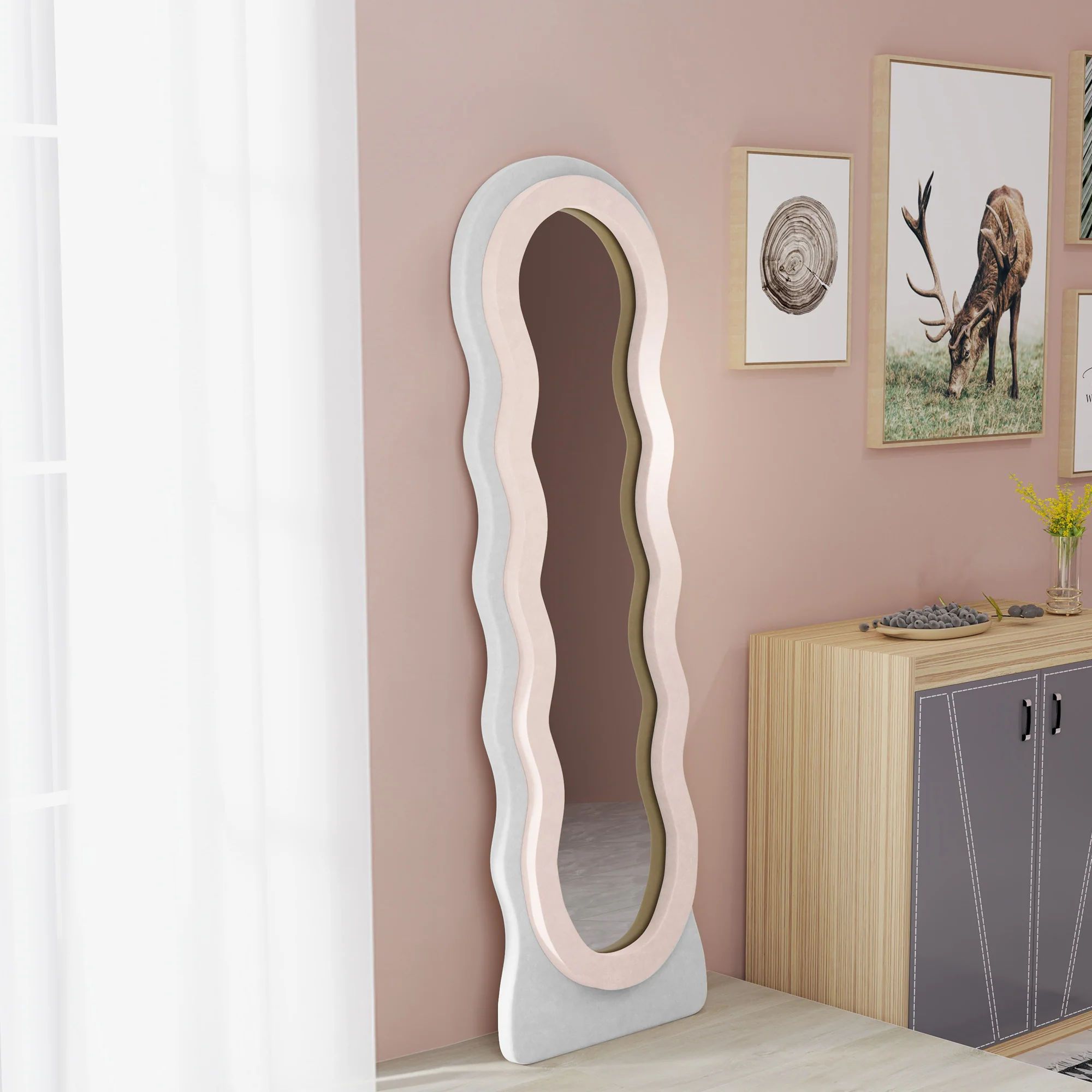 HOMCOM Full Length Mirror, Standing, Leaning or Wall Mirror - Image 9