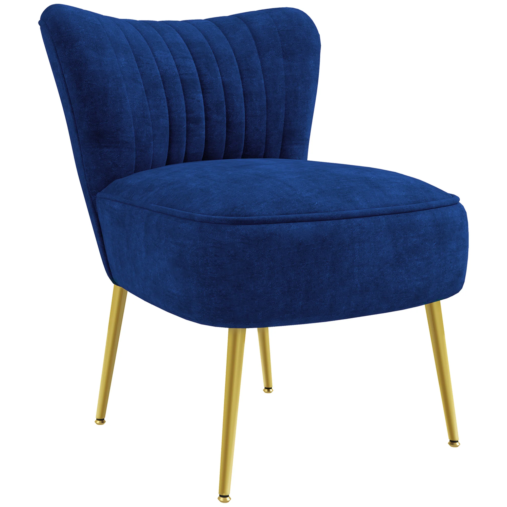 HOMCOM Accent Chair Wingback Armless Chair For Bedroom - Image 10