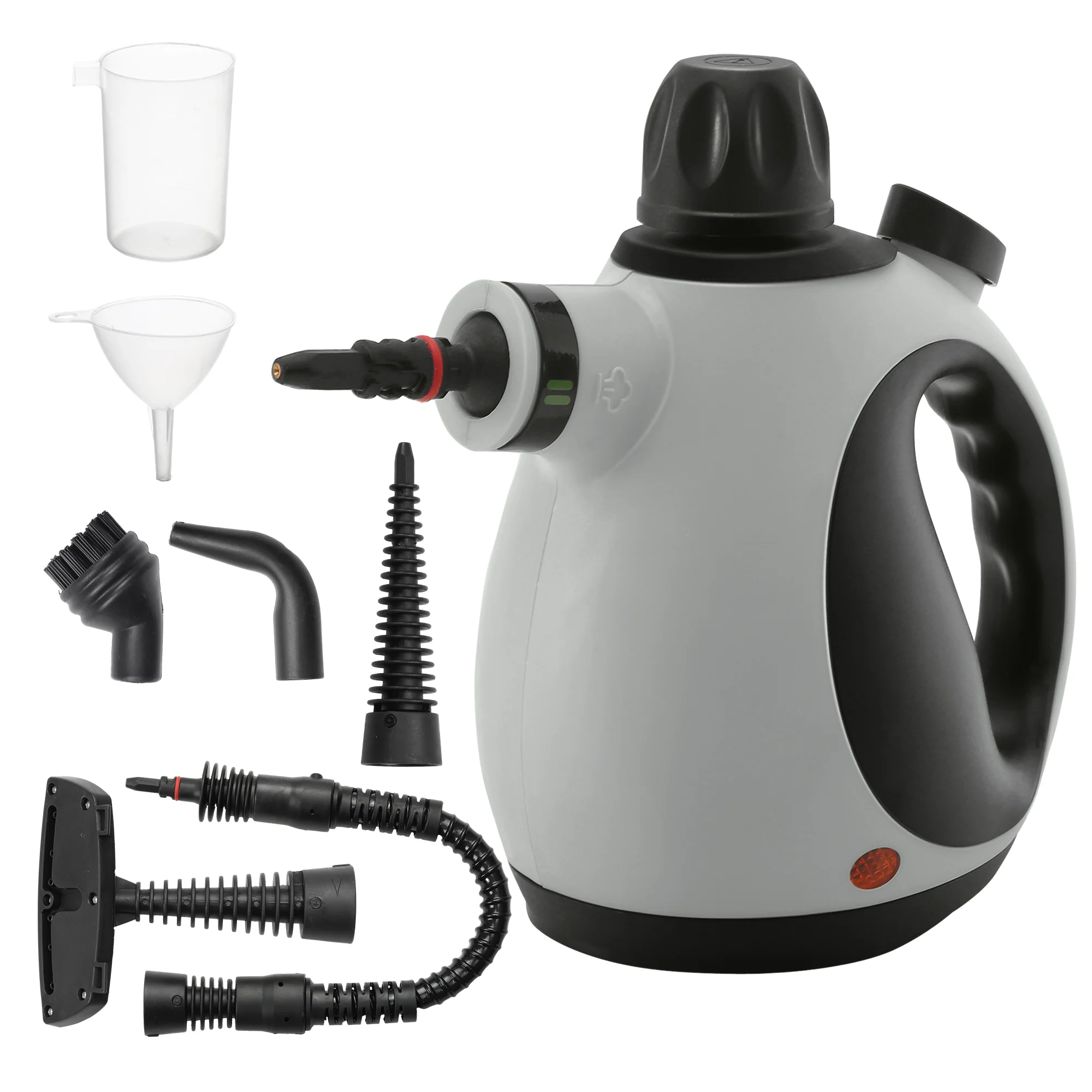 HOMCOM Handheld Steam Cleaner Multi-purpose Steamer W/ 9 Pieces Accessory Grey