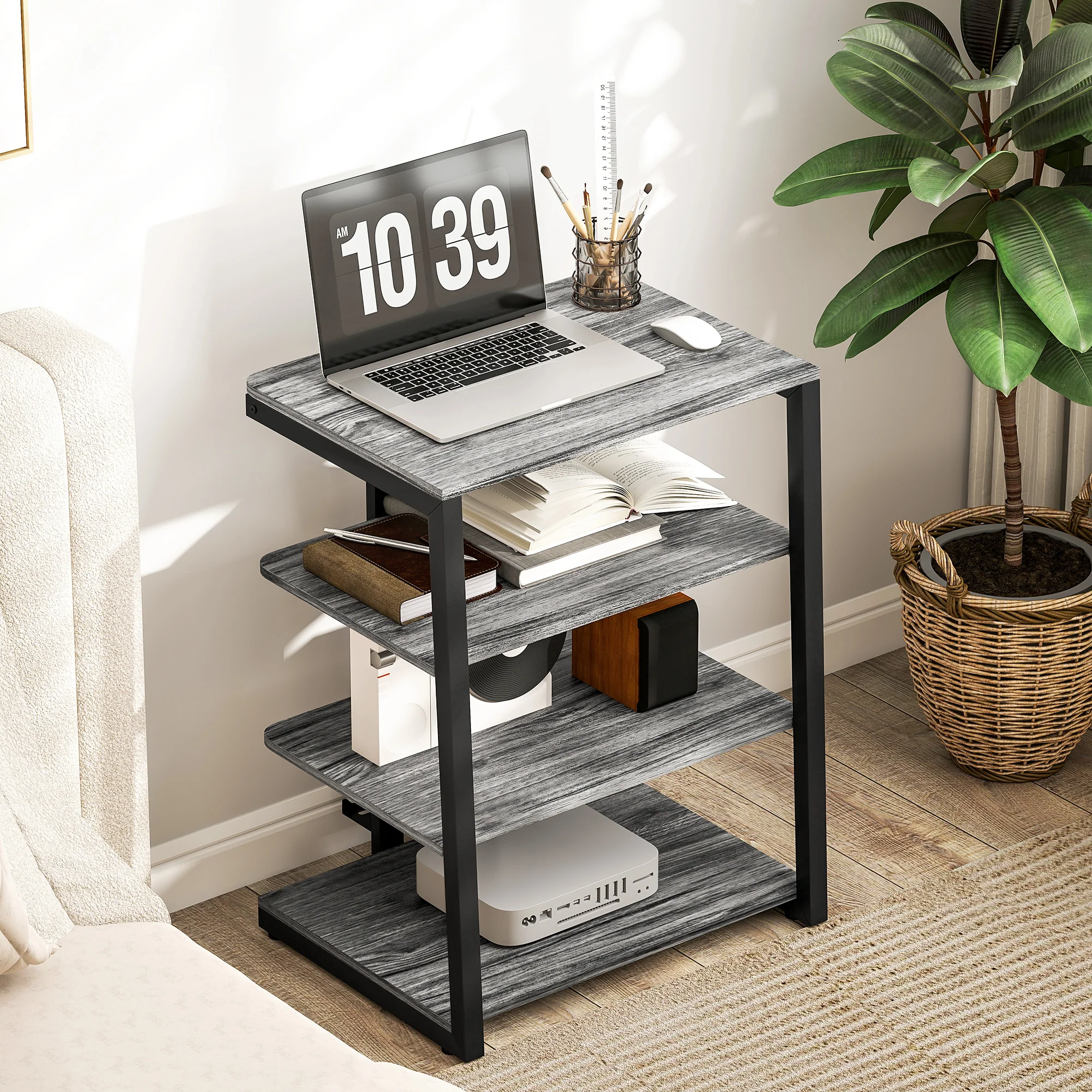 HOMCOM HiFi Rack Stand W/ 4-Tier Record Player Stand - Image 8