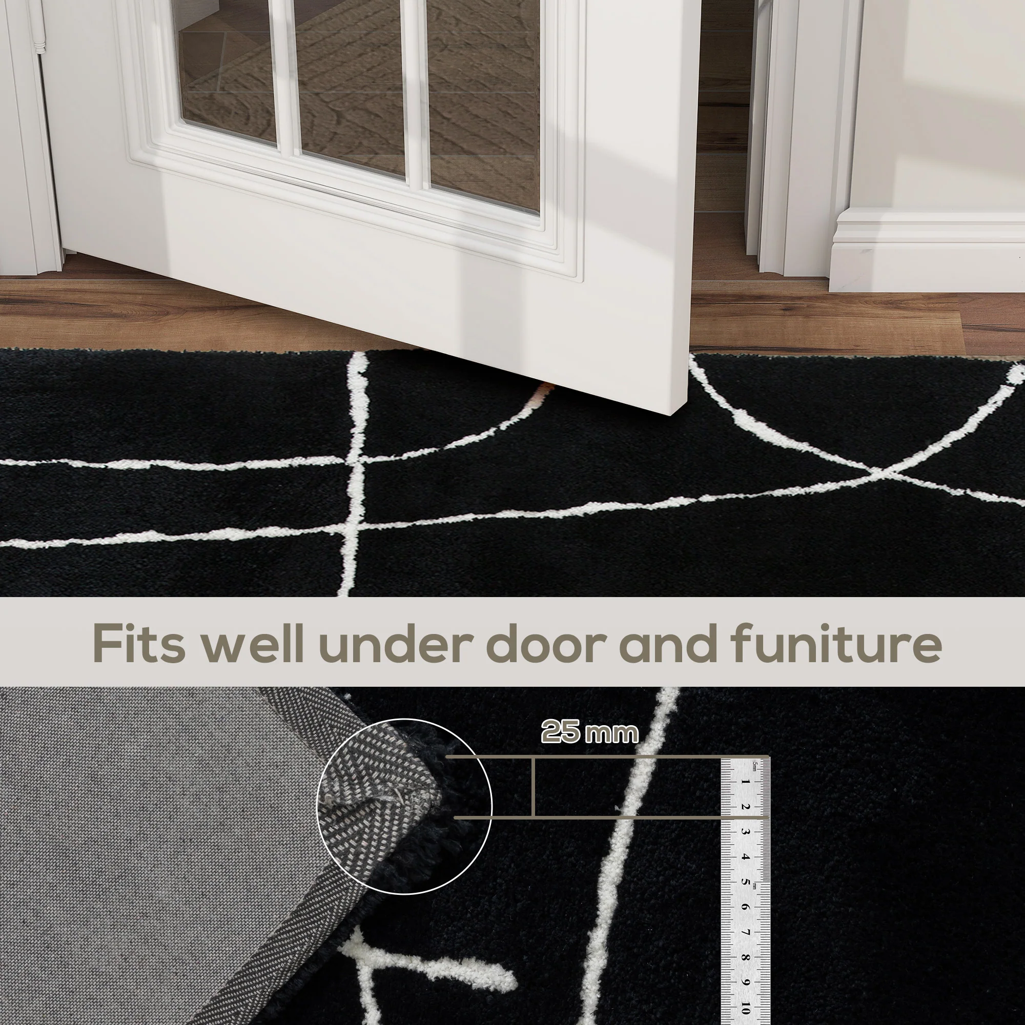 HOMCOM High Pile Modern Shaggy Rug, Soft Floor Carpet 120 X 170 Cm - Image 6