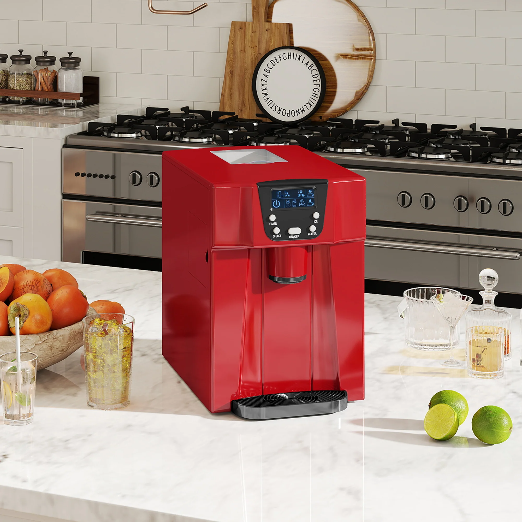 HOMCOM Ice Maker Machine And Water Dispenser 9 Ice Cubes Ready In 6-10 Mins - Image 2