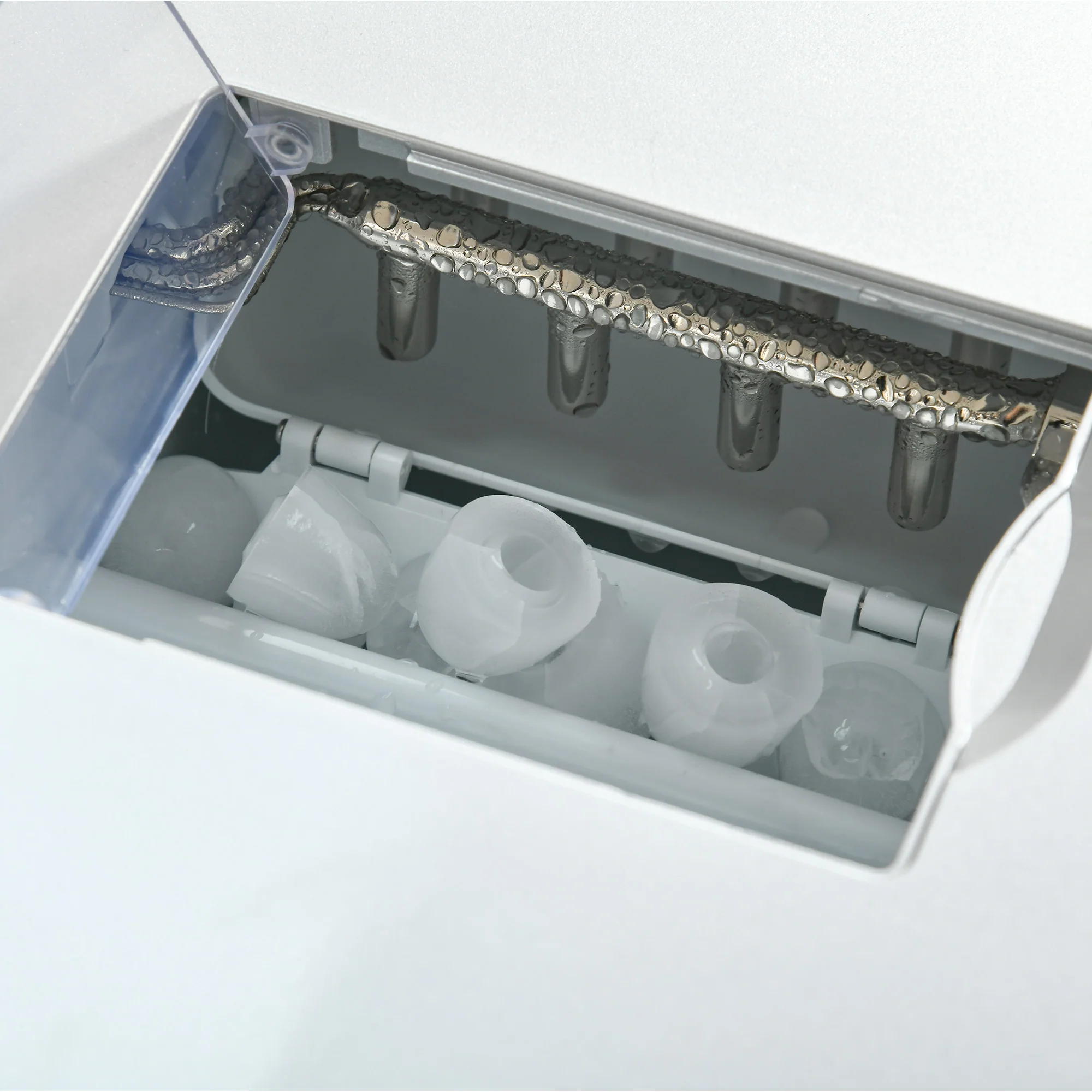 HOMCOM Ice Maker Machine And Water Dispenser No Plumbing Required Silver - Image 9
