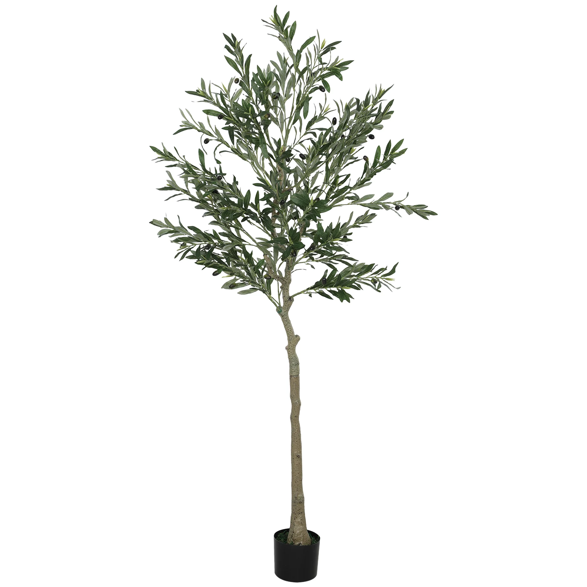 HOMCOM Indoor Artificial Plant, Faux Potted Silk Olive Tree - Image 10
