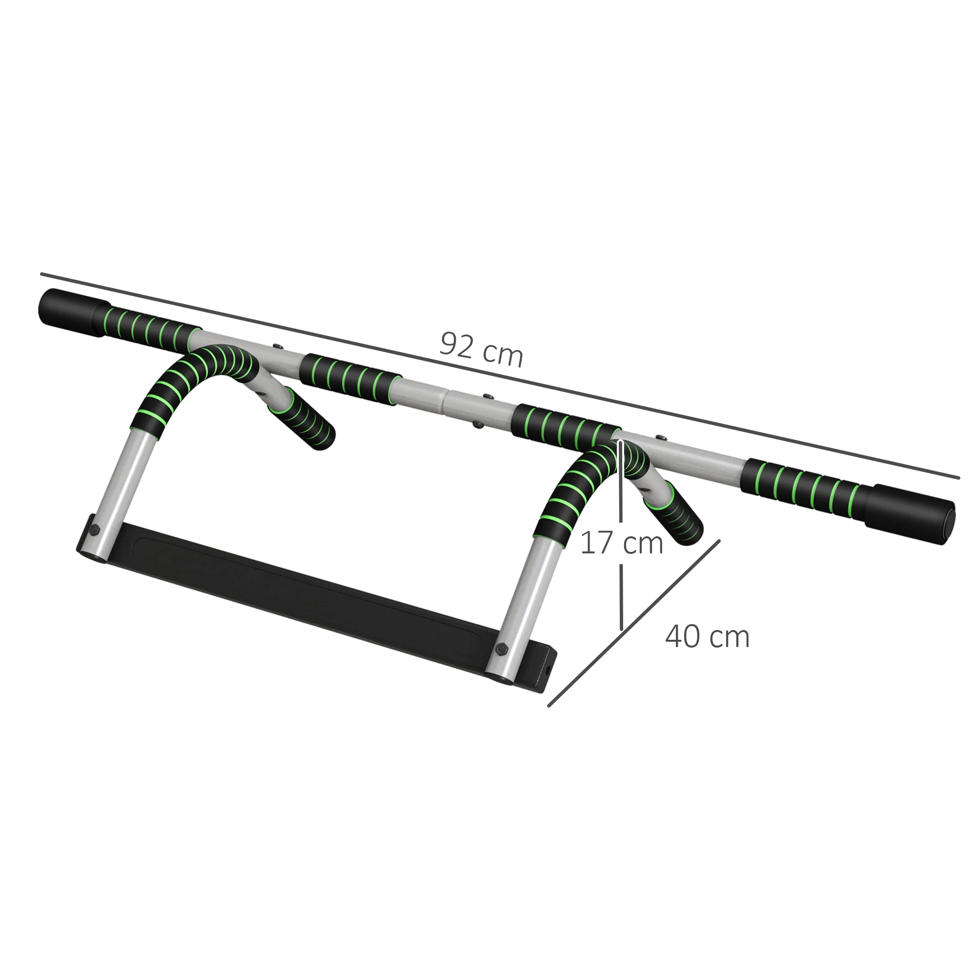 HOMCOM Indoor Fitness Door Horizontal Bar Pull-ups Home Gym Upper Body Workout - Image 5