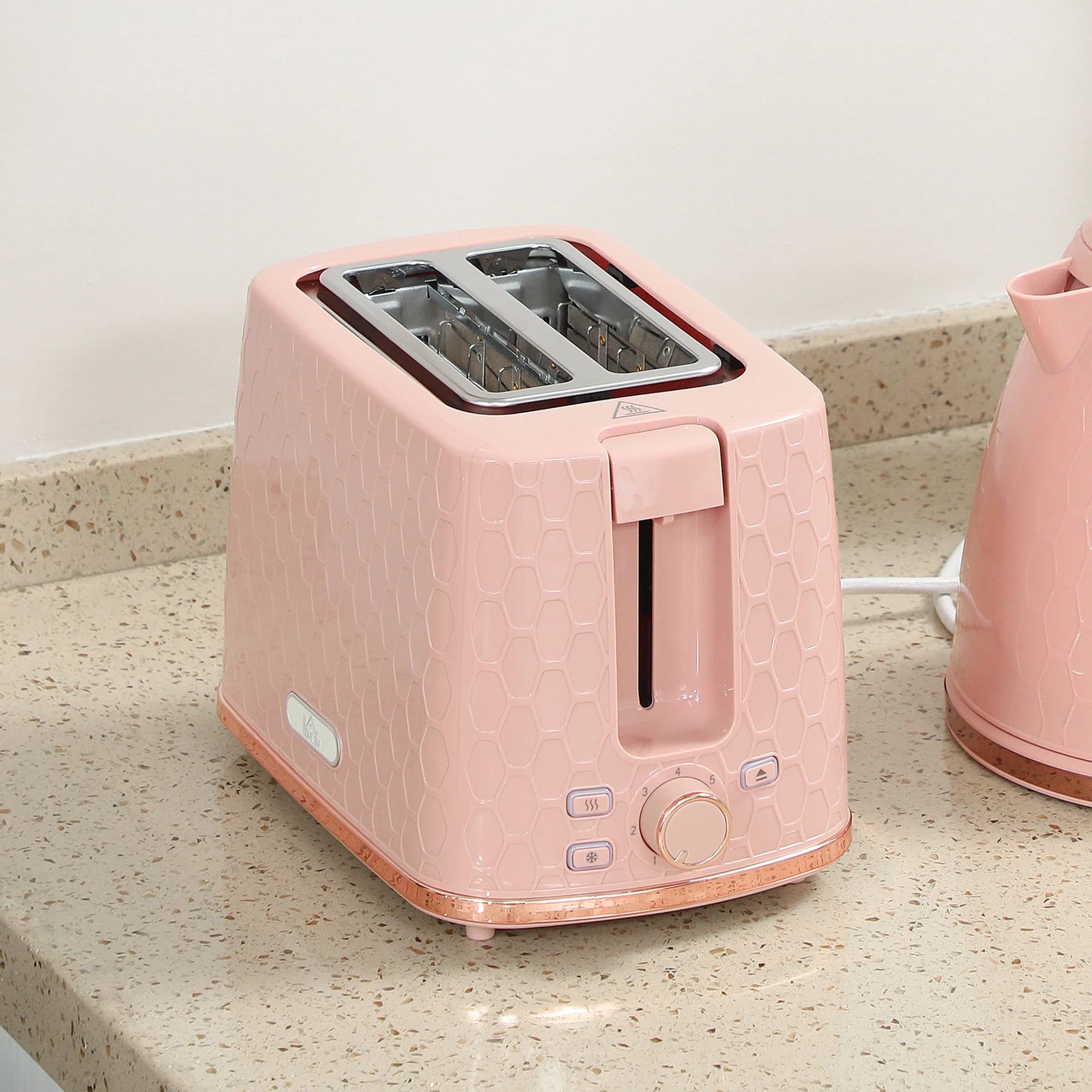 HOMCOM Kettle And Toaster Set 1.7L Kettle & 2 Slice Toaster Set, - Image 18
