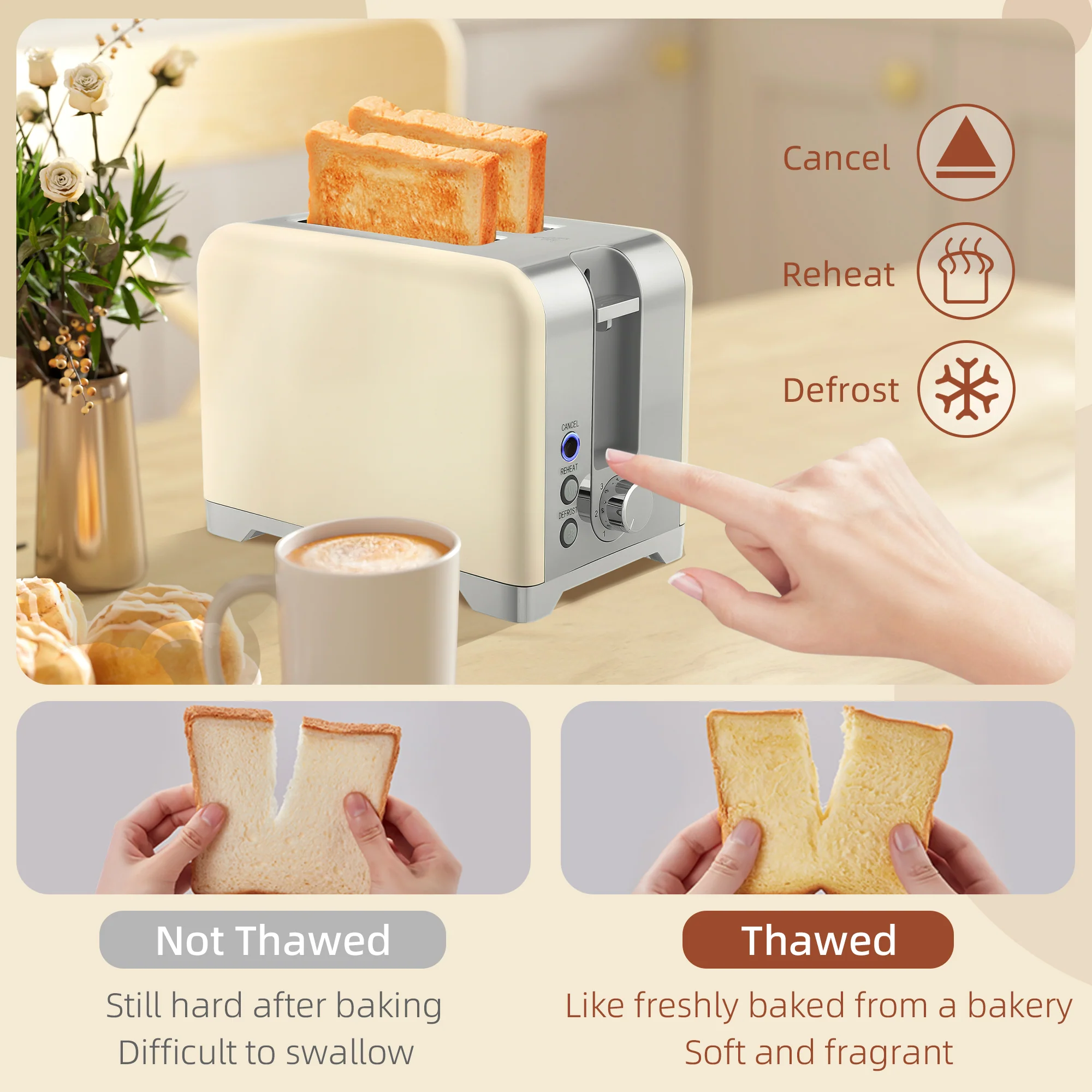 HOMCOM Kettle And Toaster Set With Temperature Gauge, Crumb Tray - Image 14
