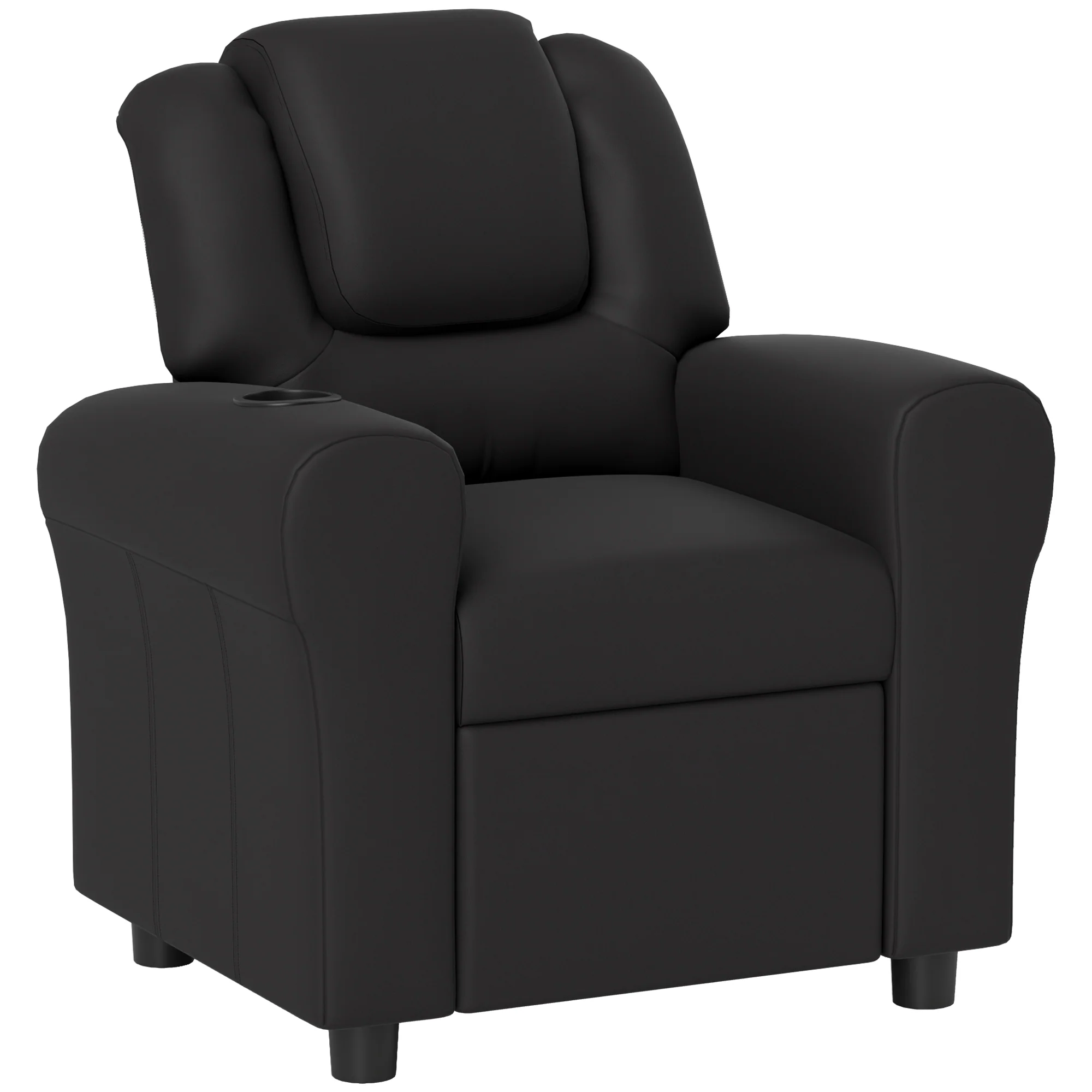 HOMCOM Kids Recliner Chair with Adjustable Backrest and Footrest, Beige