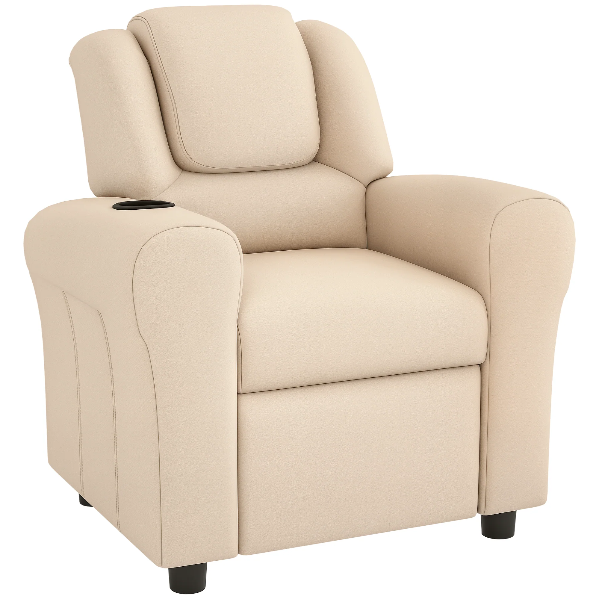 HOMCOM Kids Recliner Chair with Adjustable Backrest and Footrest, Beige - Image 10