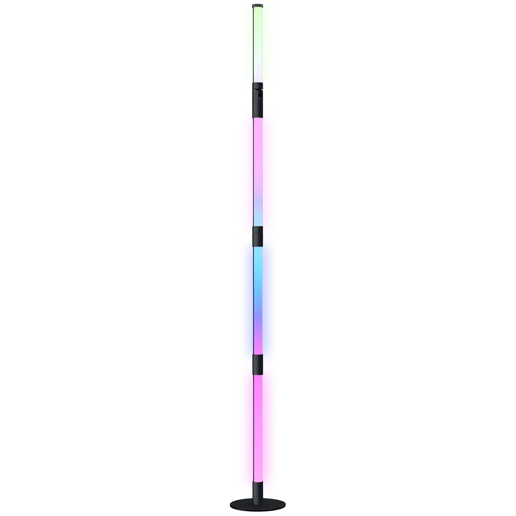 HOMCOM LED Floor Lamp, Corner Floor Lamp With App & Remote Control Dark Grey