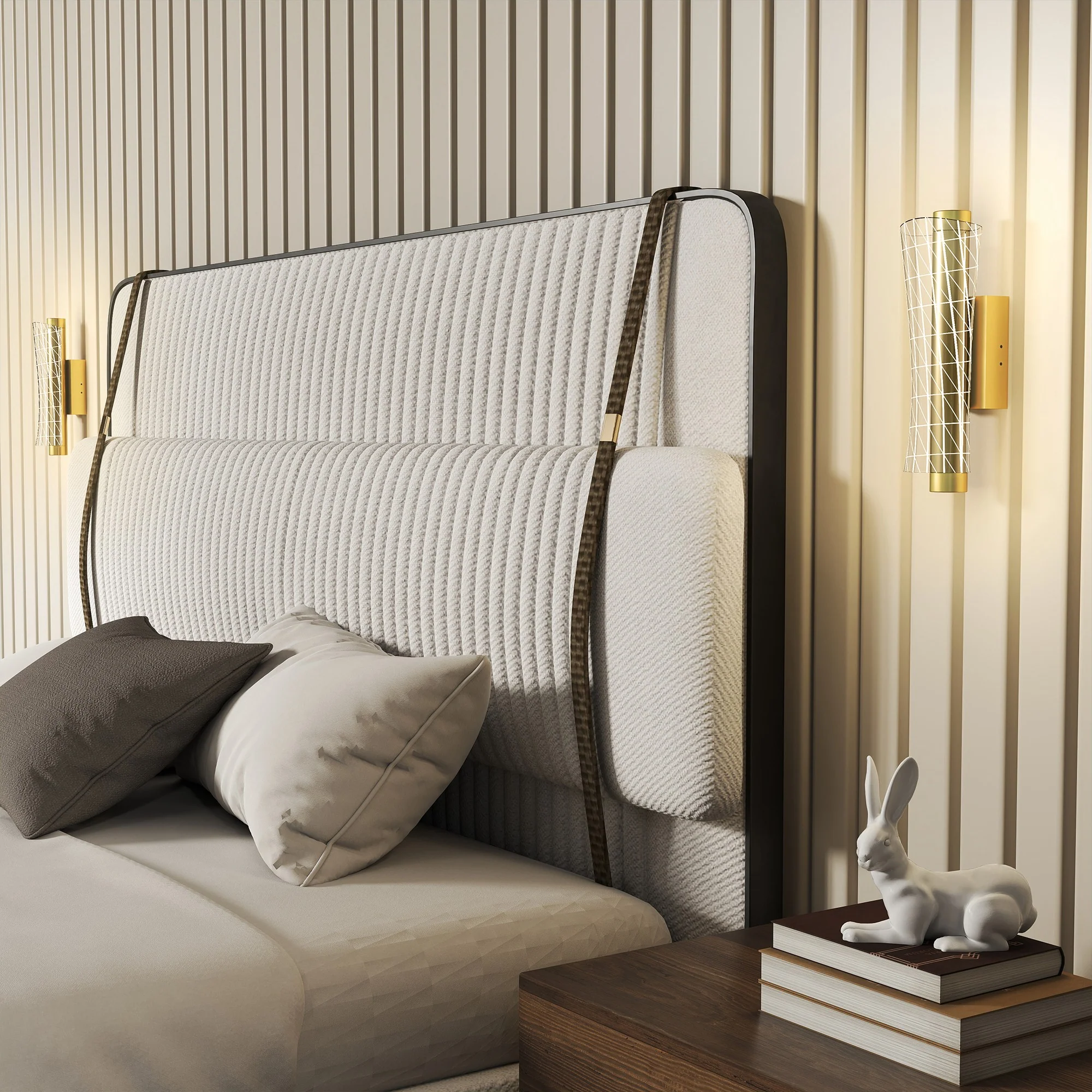 HOMCOM Led Wall Lamp 2 Pack, Modern Indoor Geometric Wall Light, Gold Tone - Image 8