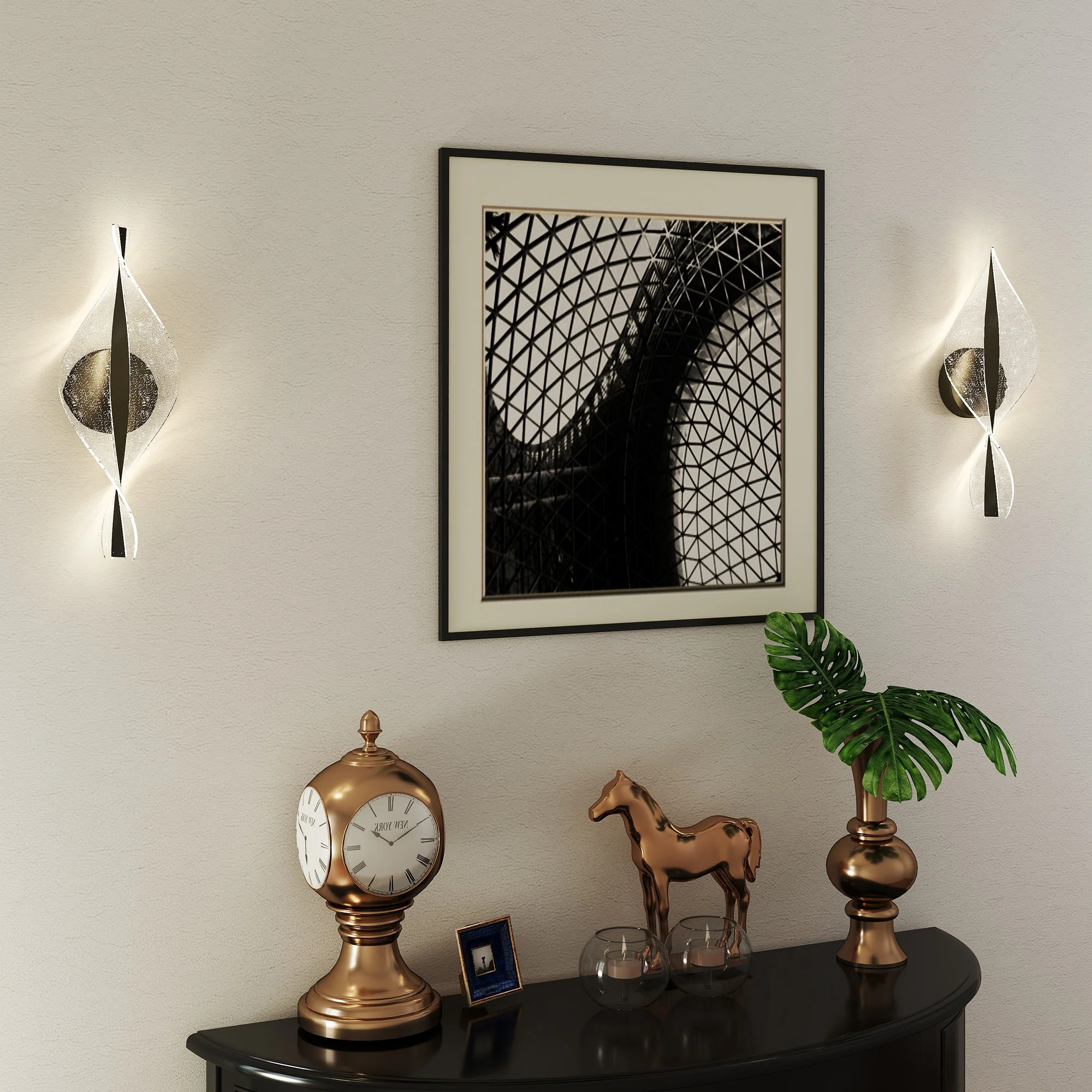 HOMCOM Led Wall Lamp 2 Pack, Modern Indoor Spiral Wall Light - Image 7