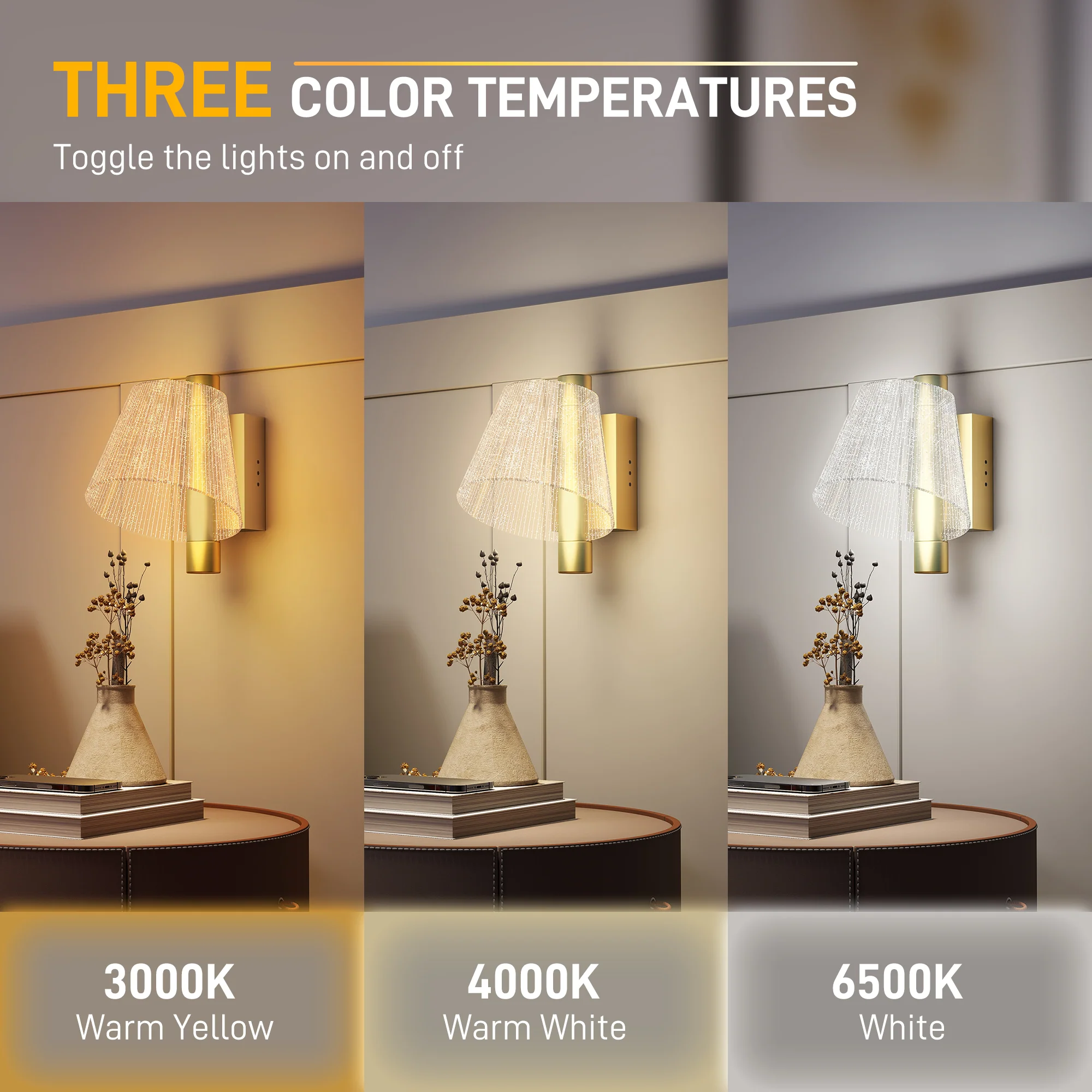 HOMCOM Led Wall Lamp 2 Pack, Modern Indoor Starry Wall Light - Image 12