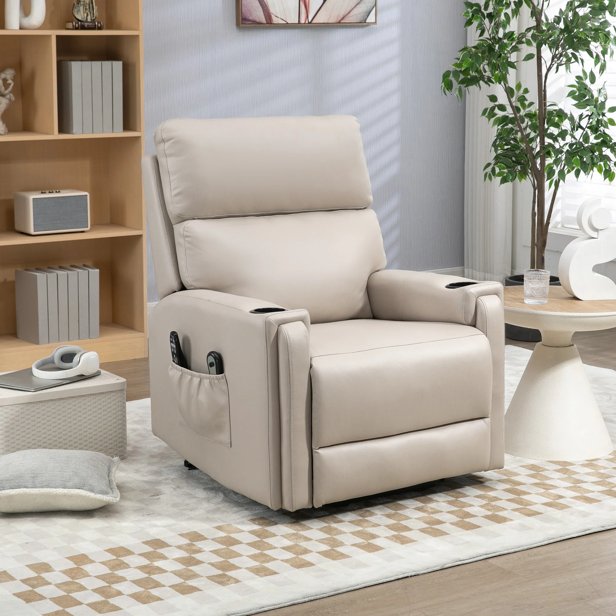 HOMCOM Lift Chair For Living Room, Recliner Chair With Vibration Massage, Heat - Image 9