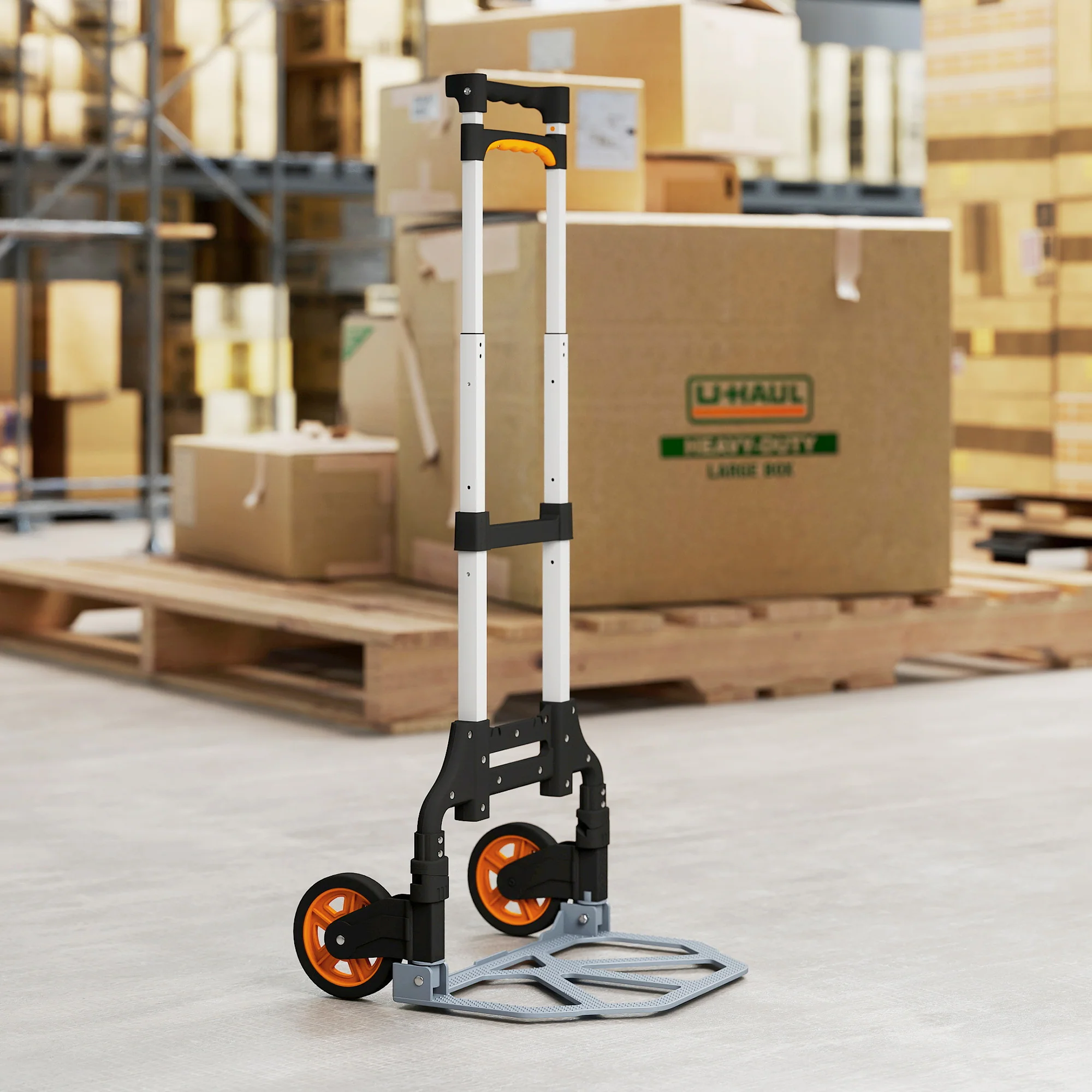 HOMCOM Lightweight Sack Truck With 70kg Capacity, Folding Trolley, Silver - Image 8